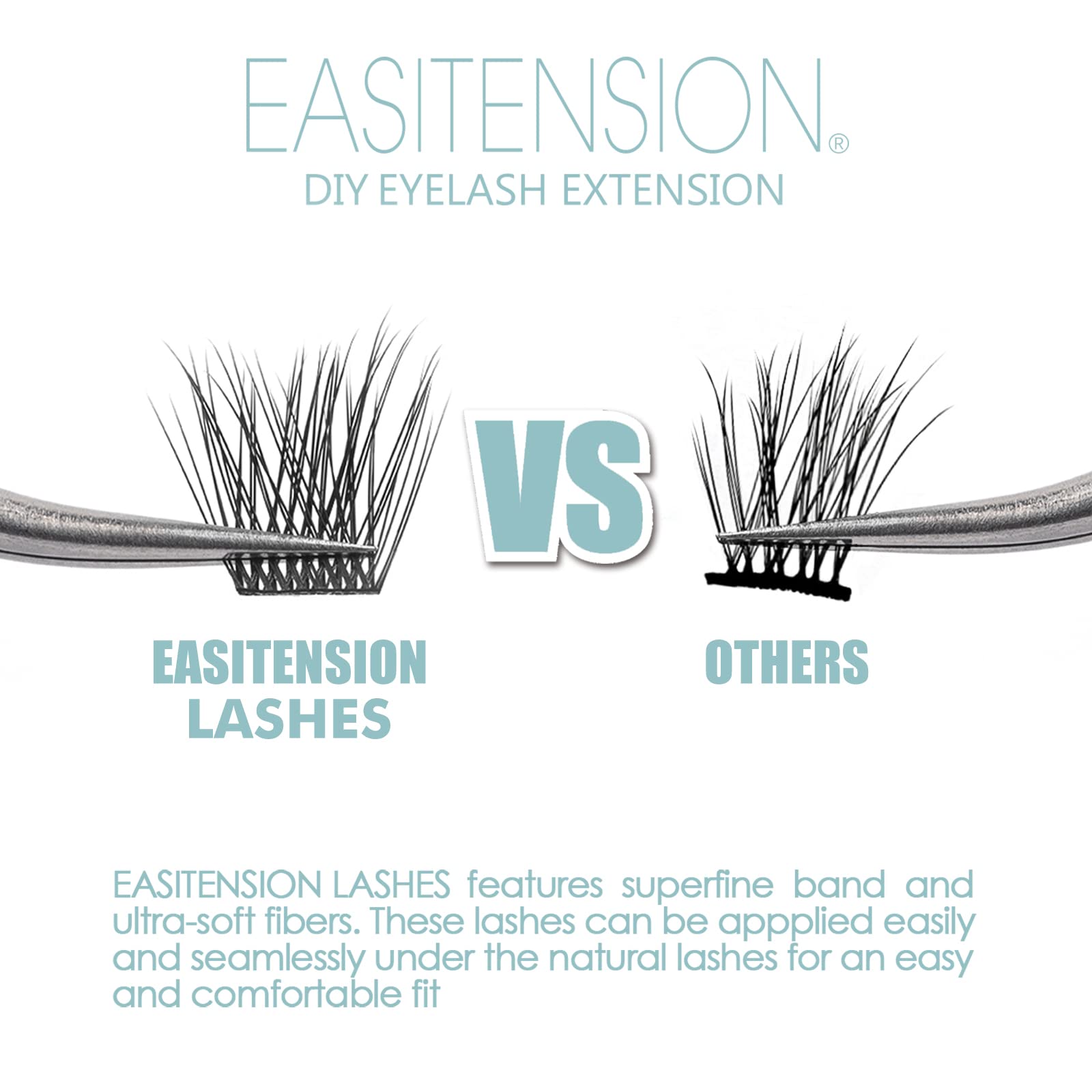 3D Effect DIY Eyelash Extension Kit - Individual Glue Bonded Lash Clusters for Volume Lashes (D Curl, 10MM) - Perfect for Home Use, Salon Professionals & Special Occasions