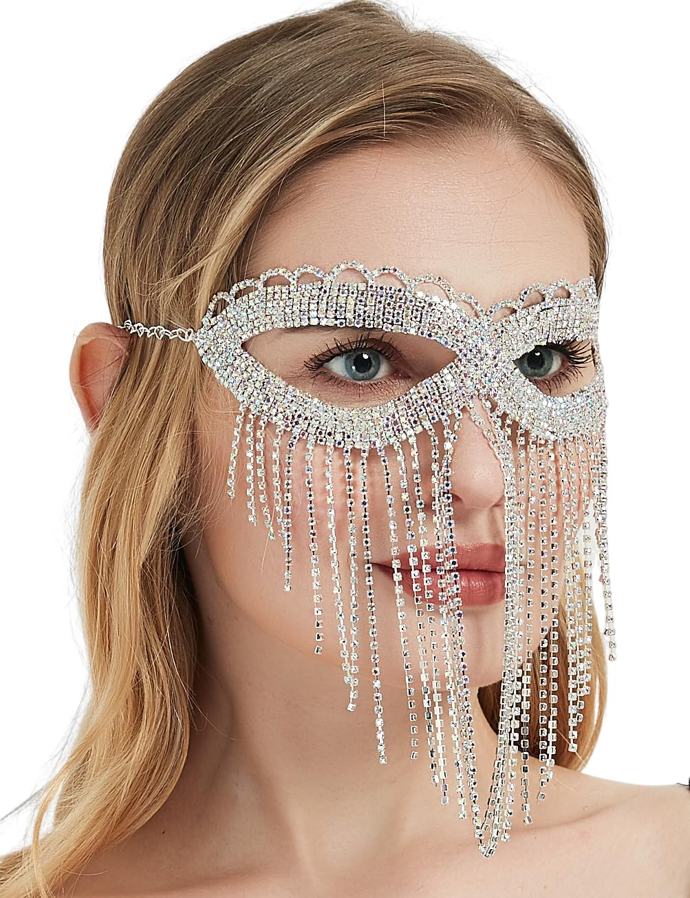 Astage Lady Belly Dance Coin Veil Jewelry Set - Halloween Cosplay Accessories for Dance Performances and Stage Shows