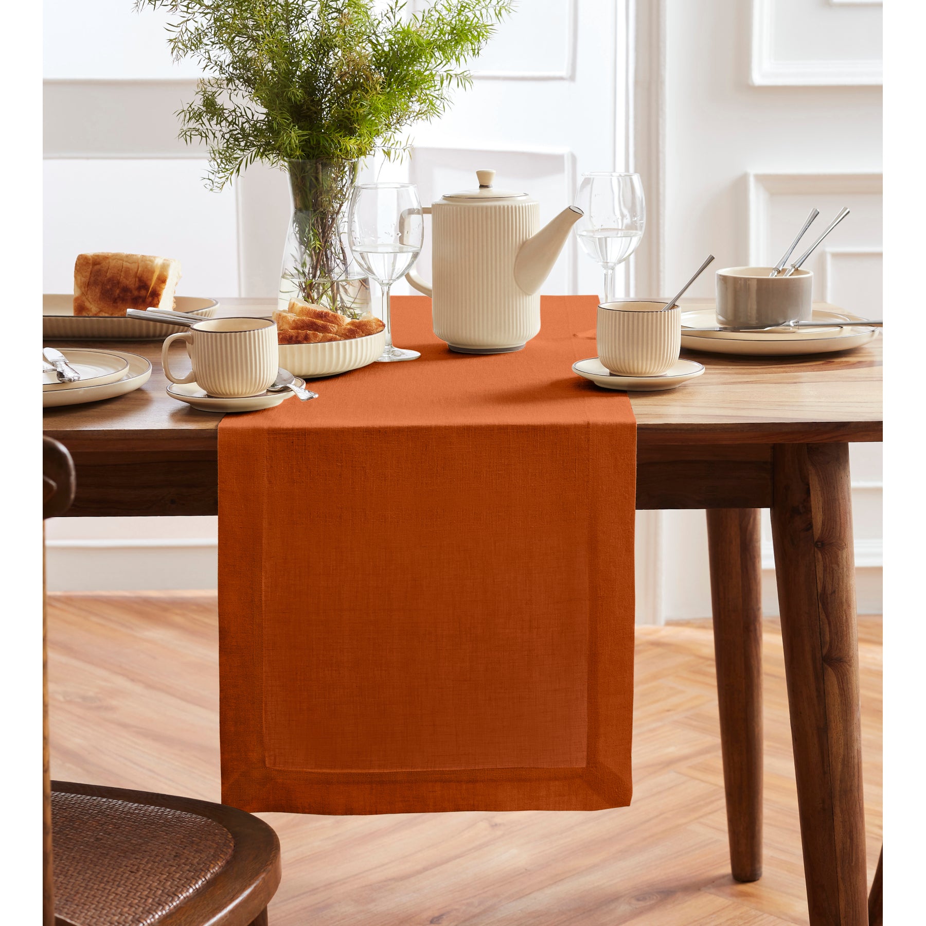 Elegant Sonoma Table Runner - Premium Cotton Decorative Table Cover for Dining & Home Decor - Perfect for Holidays, Weddings & Special Occasions