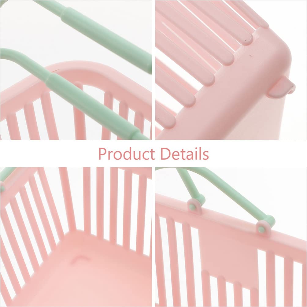 4-Piece Plastic Storage Baskets Set - Small Organizer Bins for Toys, Bathroom Sundries & Bagels - Durable Stackable Containers for Home, Office & Shower Organization
