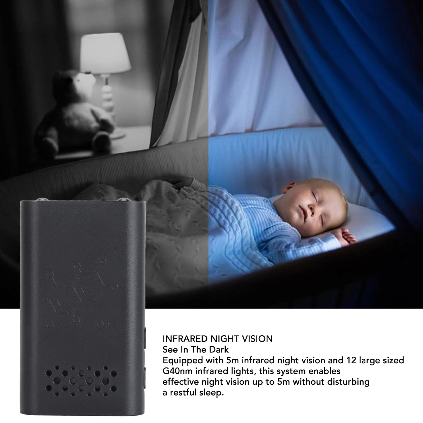 Plyisty WiFi Smart Security Camera 1080P HD Wireless Indoor Outdoor Camera with Built-in Microphone, Motion Detection & Night Vision - Ideal for Home Security Monitoring Closets, Balconies, Porches, Garages and Baby Rooms