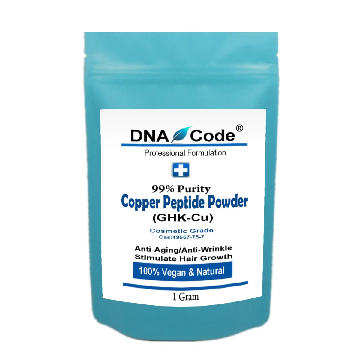 99% Pure DIY Copper Peptide Powder - Cosmetic Grade for Hair & Skin Care | Add to Lotion, Cream, Serum, Moisturizer | Anti-Aging & Skin Repair Solution for DIY Beauty Products