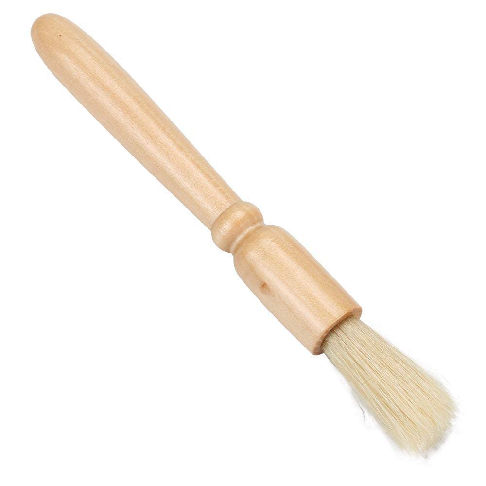 Premium Coffee Grinder Cleaning Brush with Wood Handle & Natural Bristles - Pastry Brush for Barista, Espresso Machine & French Press - Ideal for Coffee Enthusiasts & Home Bakers