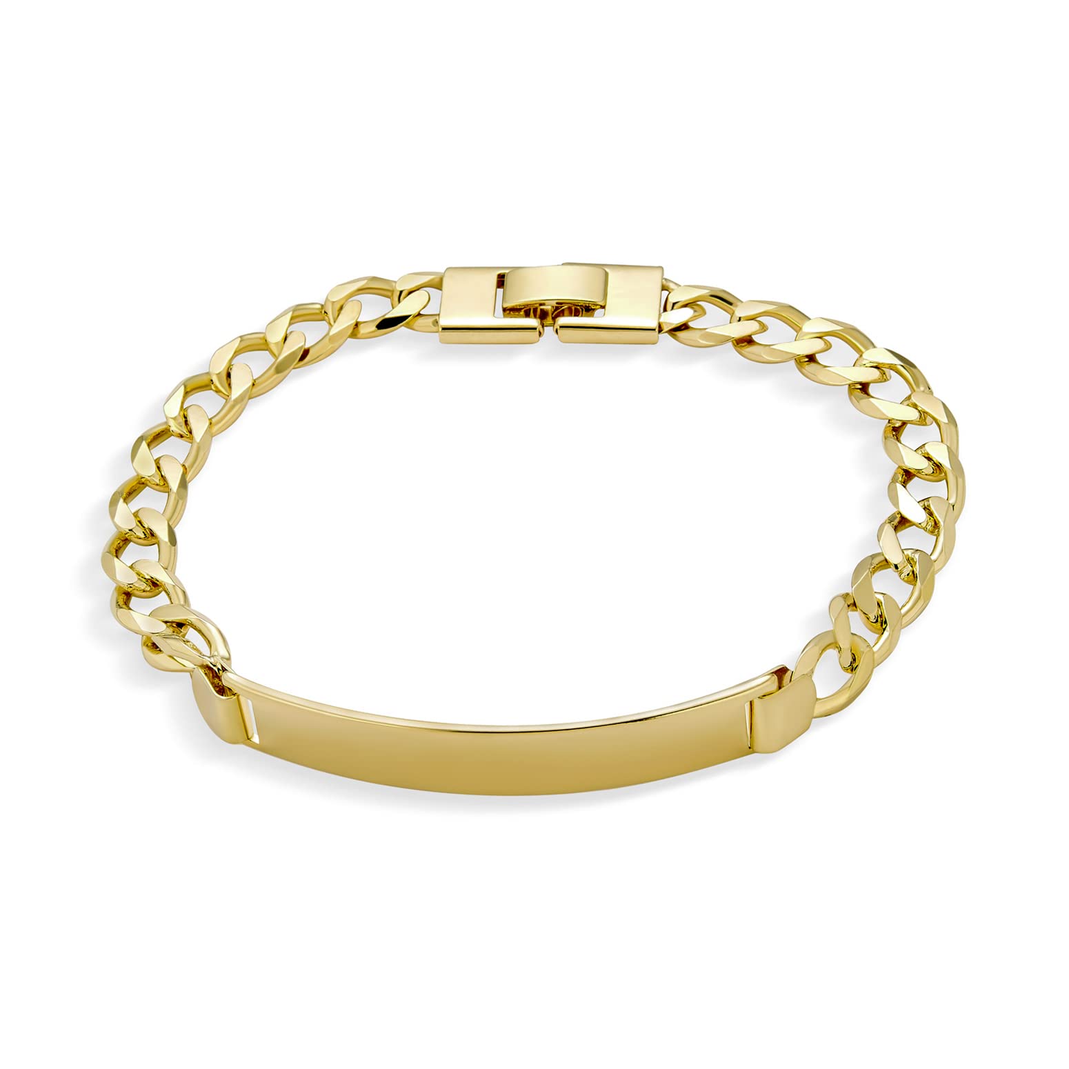 18K Gold Plated Name Engravable ID Bracelet for Women - Perfect Gift for Small Wrists