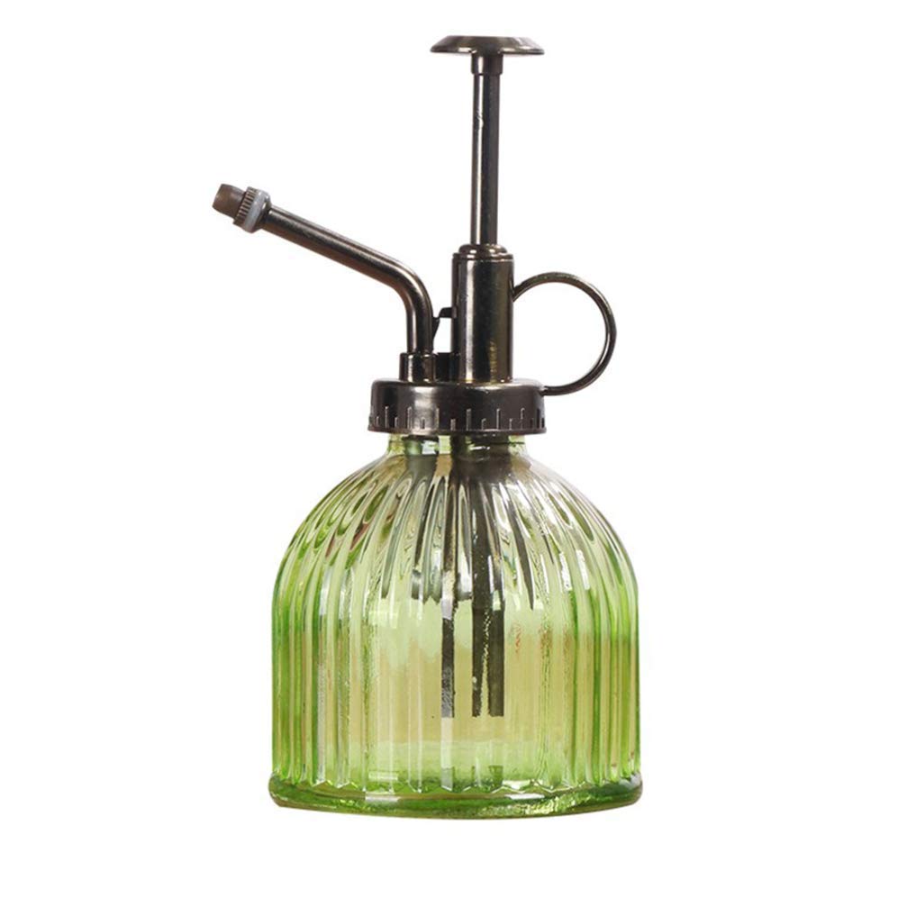 Vintage Plastic Flower Pot & Mist Spray Water Bottle - Retro Plant Mister for Indoor Plants, Garden Decor, Desk Decorations - Perfect for Succulents, Herbs & Home Gardening Accessories
