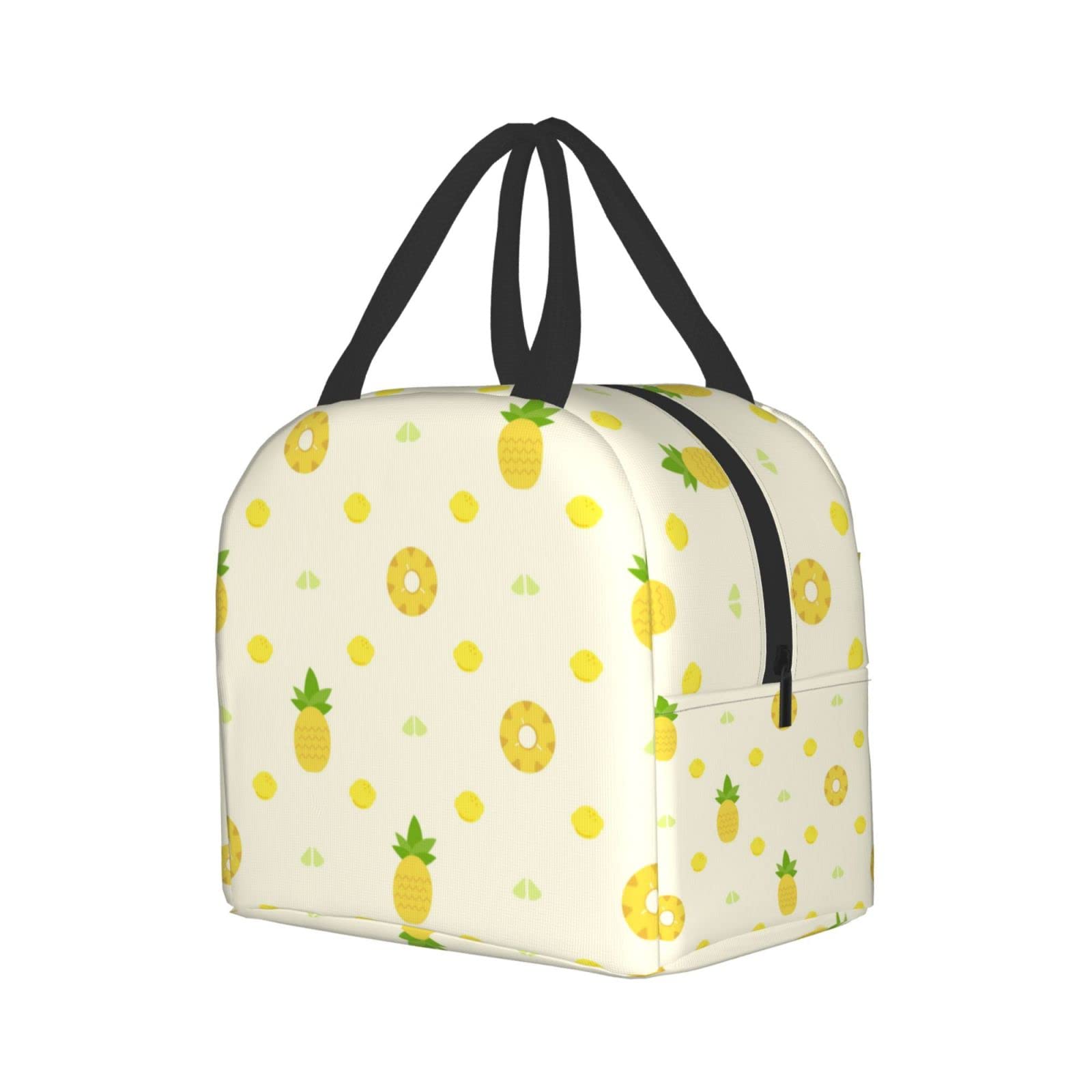 Insulated Pineapple Lunch Box for Women & Men - Reusable Thermal Lunch Bag for Office, Camping, Hiking, Picnic, Beach & Travel | Cute Bento Box for Work, School & Outdoor Activities