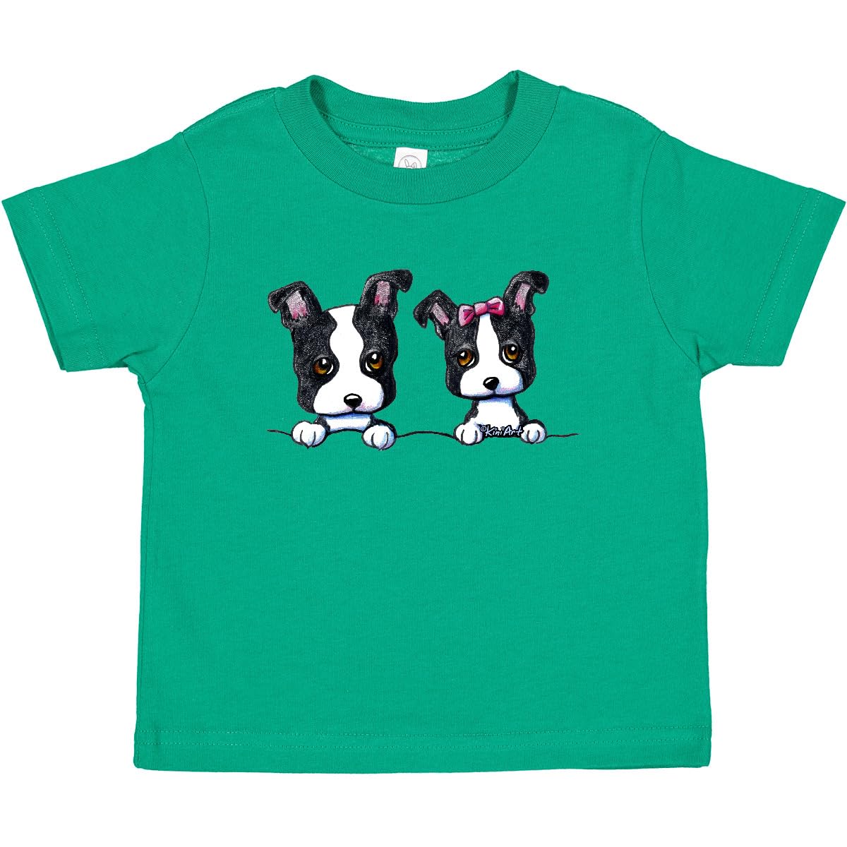 Inktastic Boston Terriers Dark Apparel Toddler T-Shirt | Cute Dog Lover Tee for Kids | Soft Cotton Baby Shirt for Boys & Girls | Perfect for Playdates, Family Photos & Pet Lovers