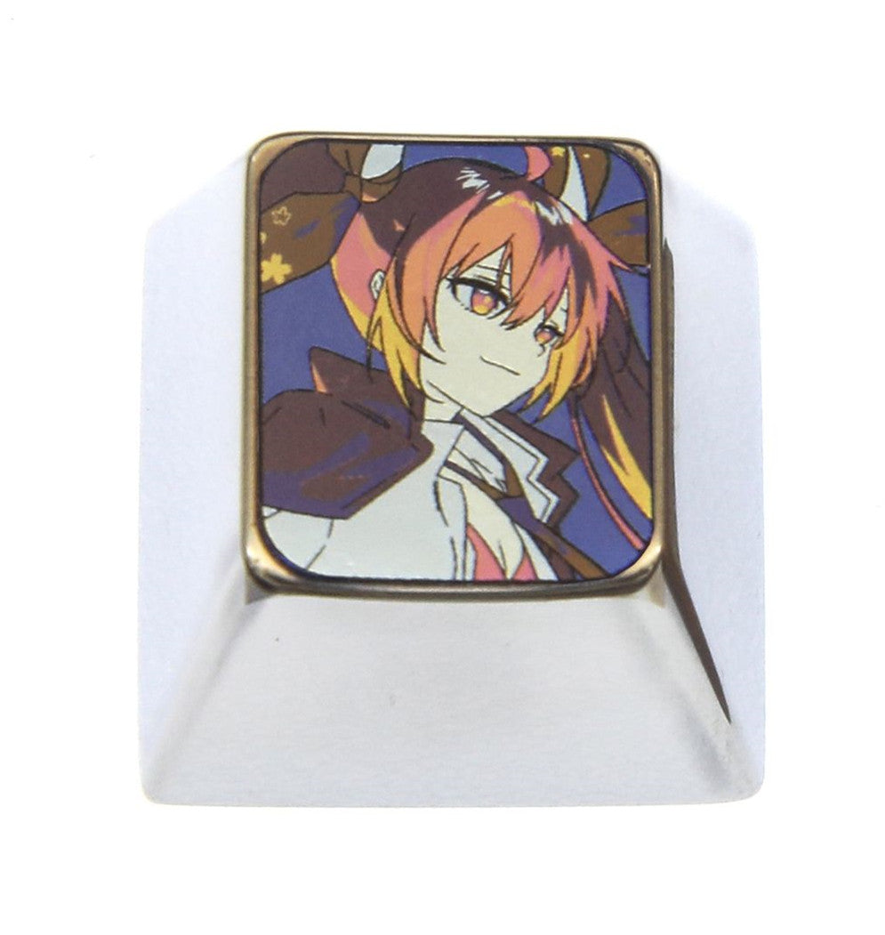 Custom 1U Titanium Alloy Keycaps - Anime & Game Character Designs - Rare Metal Keycaps for Mechanical Keyboards - Perfect for Gaming Setups & Collector Displays