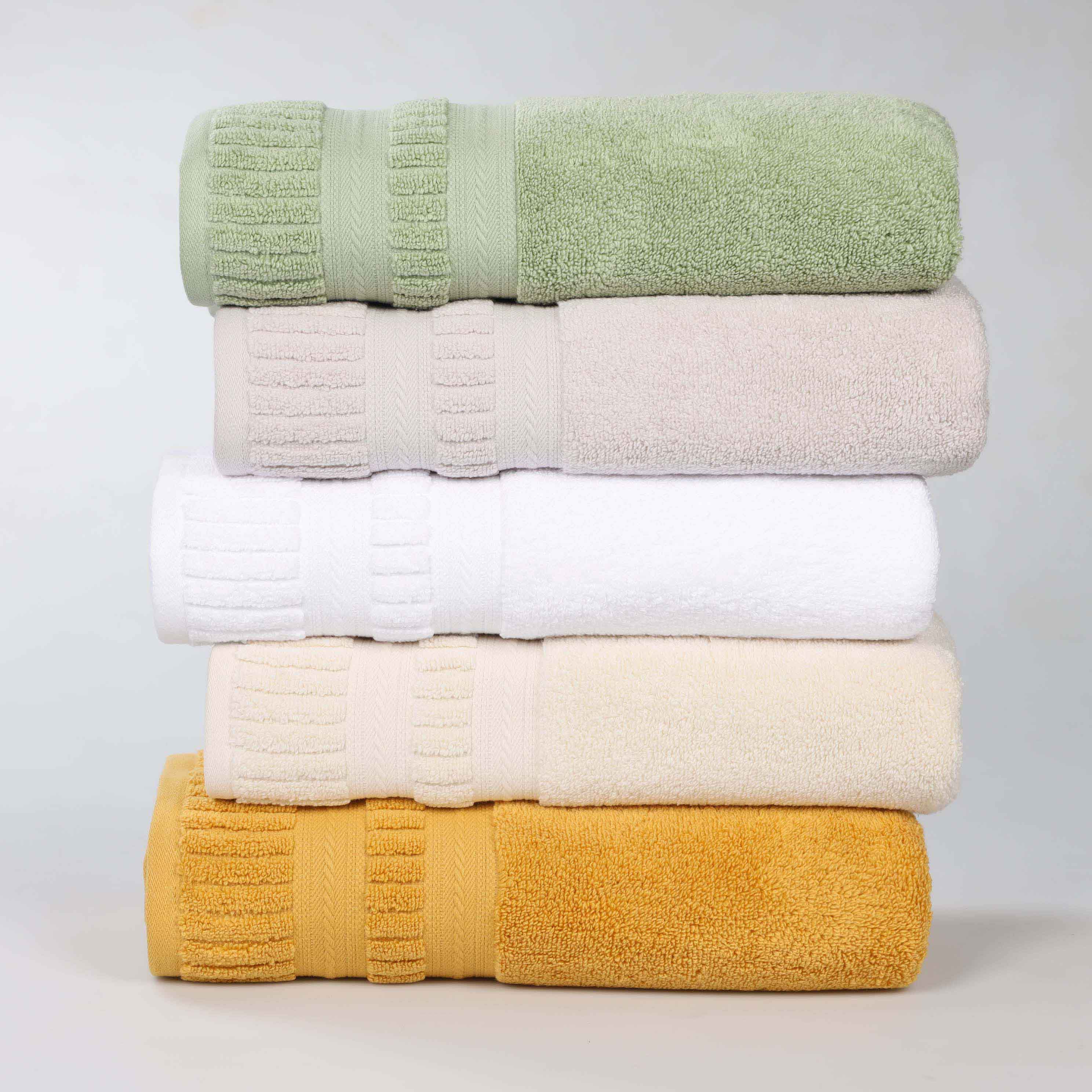 Venice Zero Twist Cotton Medium Weight Absorbent 3-Piece Bath Towel Set - Soft & Quick-Drying for Spa, Gym, and Beach Use
