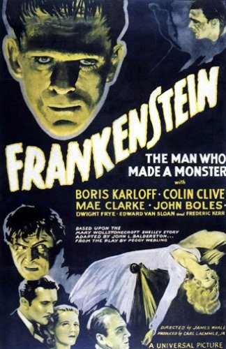 Frankenstein Movie Poster - Classic Horror Film Art for Home Theater & Halloween Decor - Perfect for Movie Lovers & Collectors