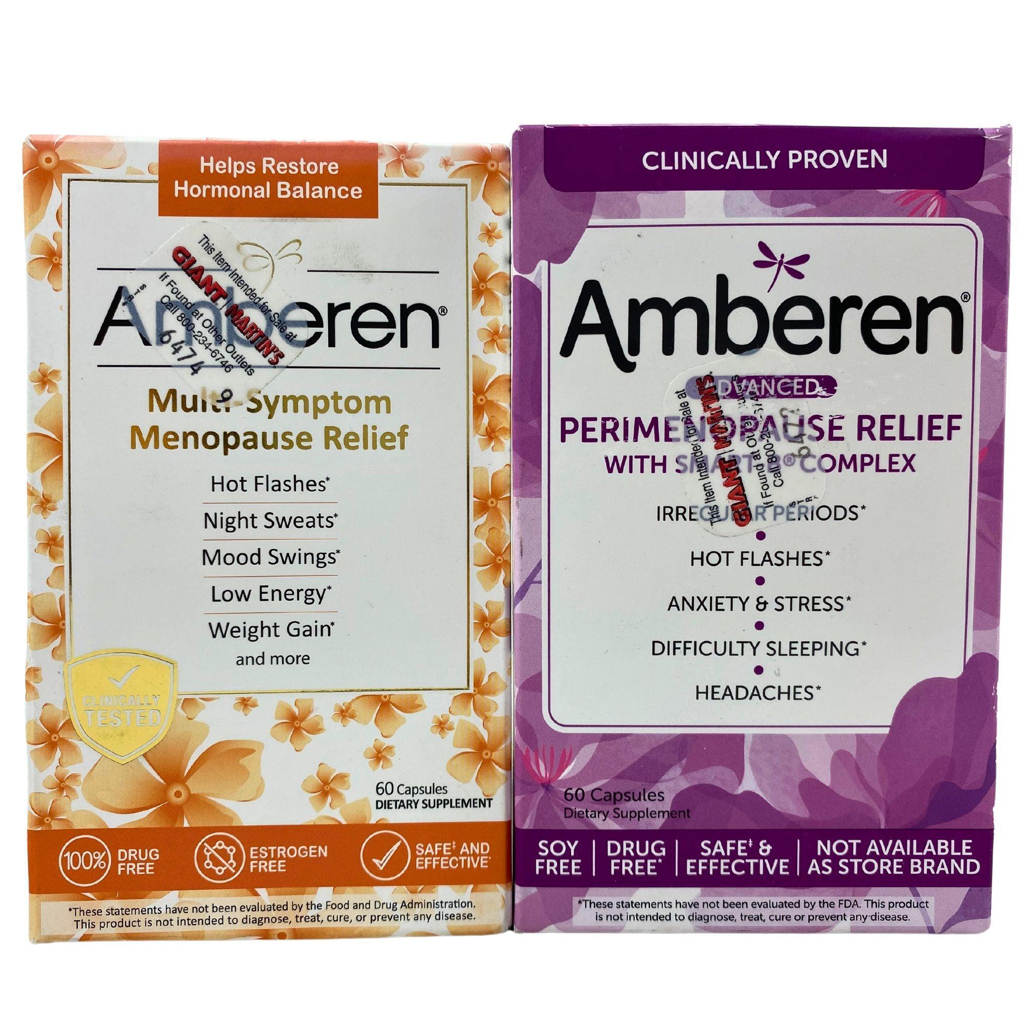 Amberen Menopause Relief Capsules - 14 Count | Hormone Balance Supplement for Women | Hot Flash & Night Sweat Relief | Perfect for Daily Use at Home or Work