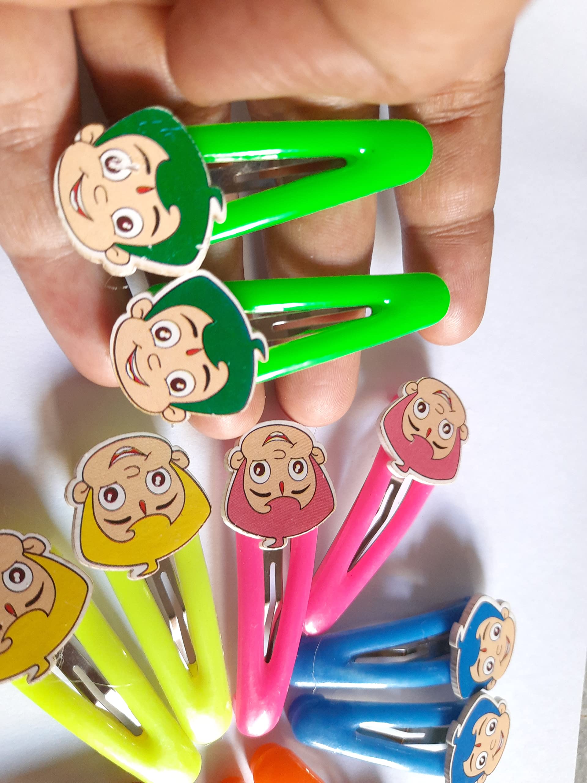 Non-Slip Metal Snap Hair Clips for Girls & Women - Cute Cartoon Barrettes (6 Pairs) - Perfect for School, Parties & Daily Styling