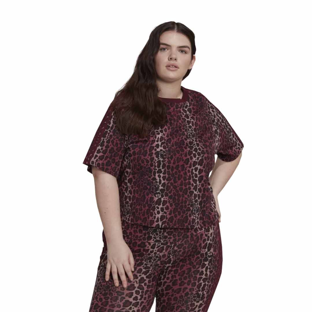 Adidas Women's Allover Print T-Shirt - Plus Size Cotton Tee HM6495 | Casual Wear, Workout & Everyday Outfit