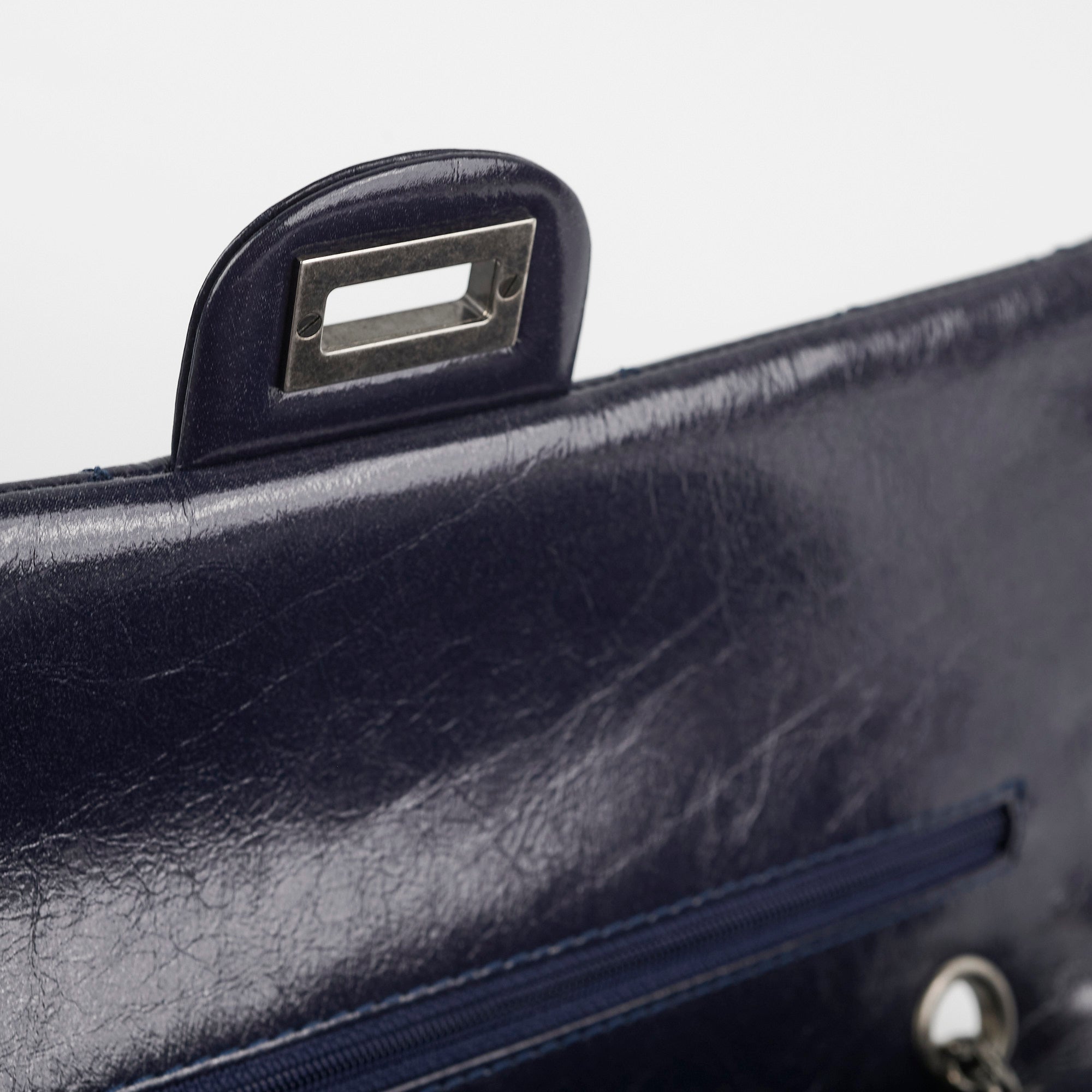 Chanel Reissue 226 Handbag - Shiny Navy Blue Calfskin Leather Crossbody Bag for Women | Perfect for Work, Evening Events & Luxury Fashion Accessories