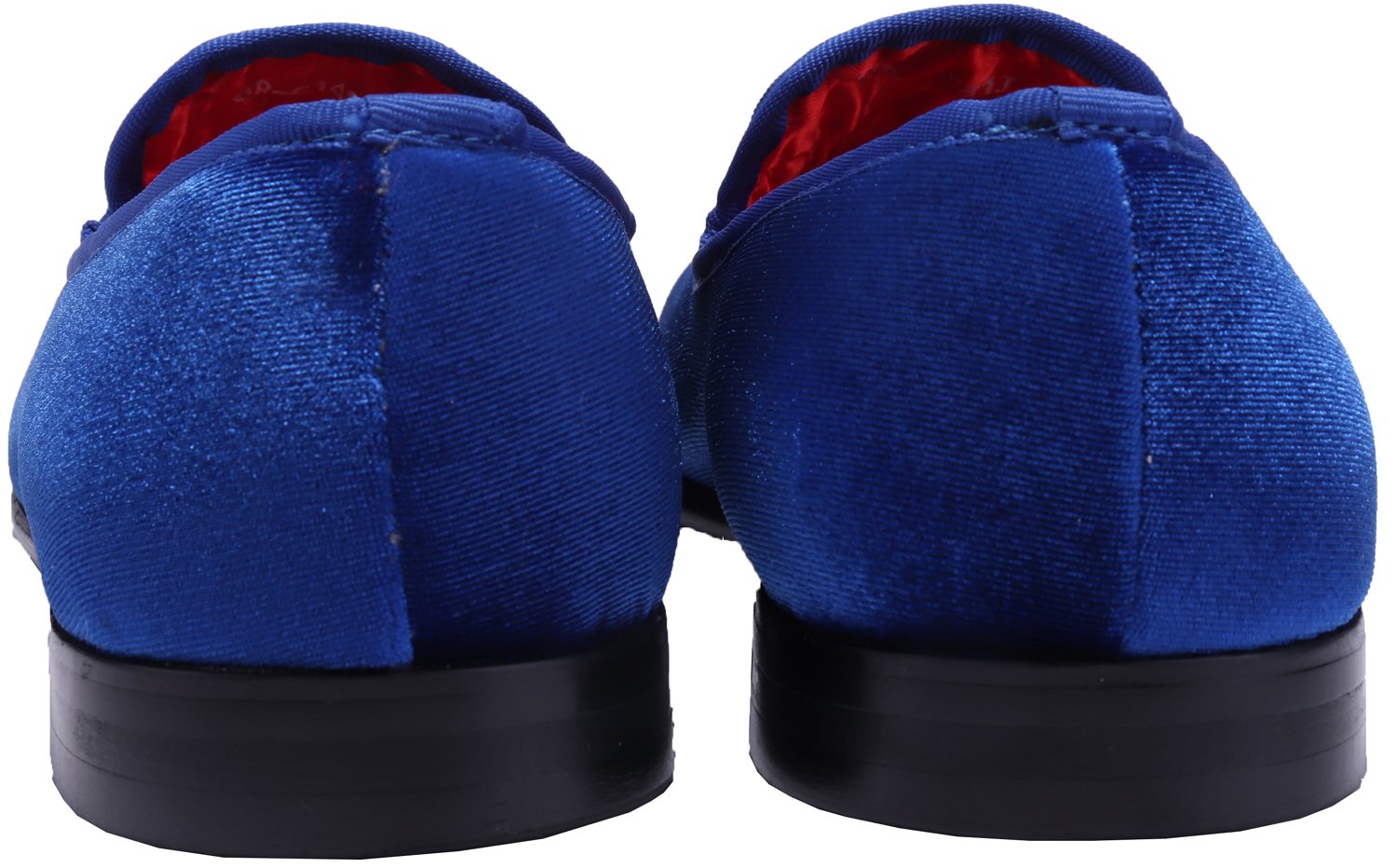 ELANROMAN Men's Velvet Loafers - Embroidered Formal Shoes for Wedding, Prom & Party | Comfortable Slip-On Dress Shoes for Special Occasions
