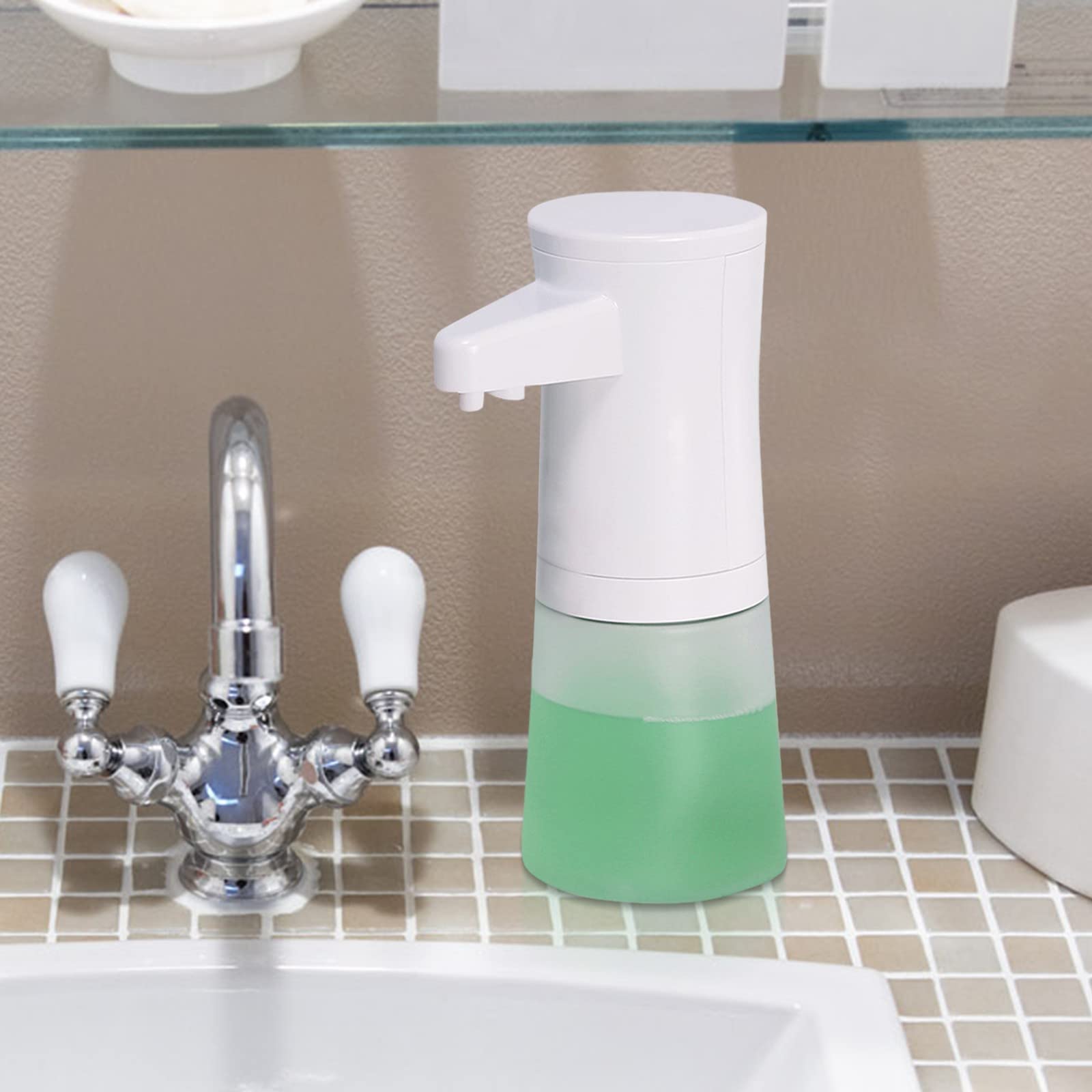 Automatic Infrared Sensor Foam Soap Dispenser - Touchless Liquid Soap Dispenser for Bathroom, Kitchen, Office (White) | Hygienic Hands-Free Soap Solution for Home & Commercial Use