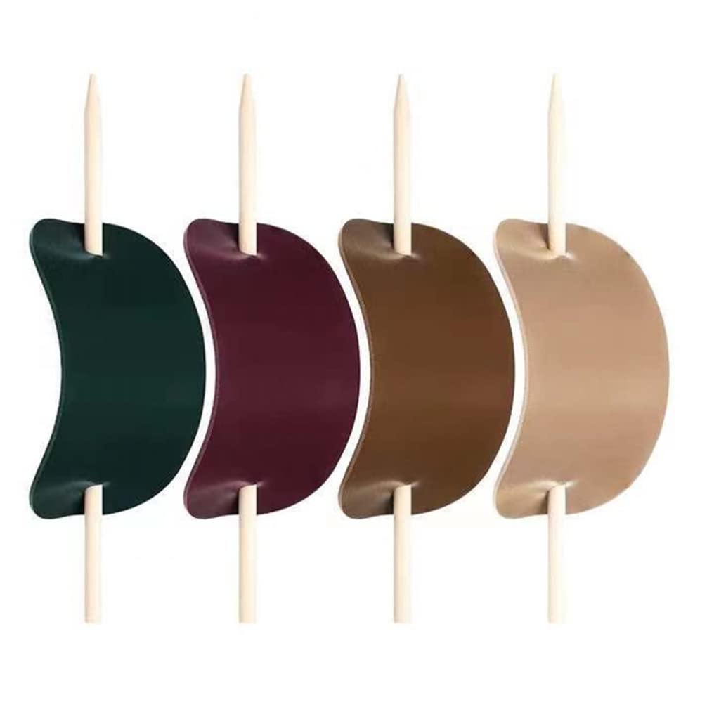 4pcs Wooden Hair Sticks with Leather Hair Clips - Vintage Bun Hairpins & Barrettes for Women & Girls - Perfect for Updos, Ponytails & Boho Hairstyles - Natural Wood Hair Accessories for Weddings & Everyday Wear