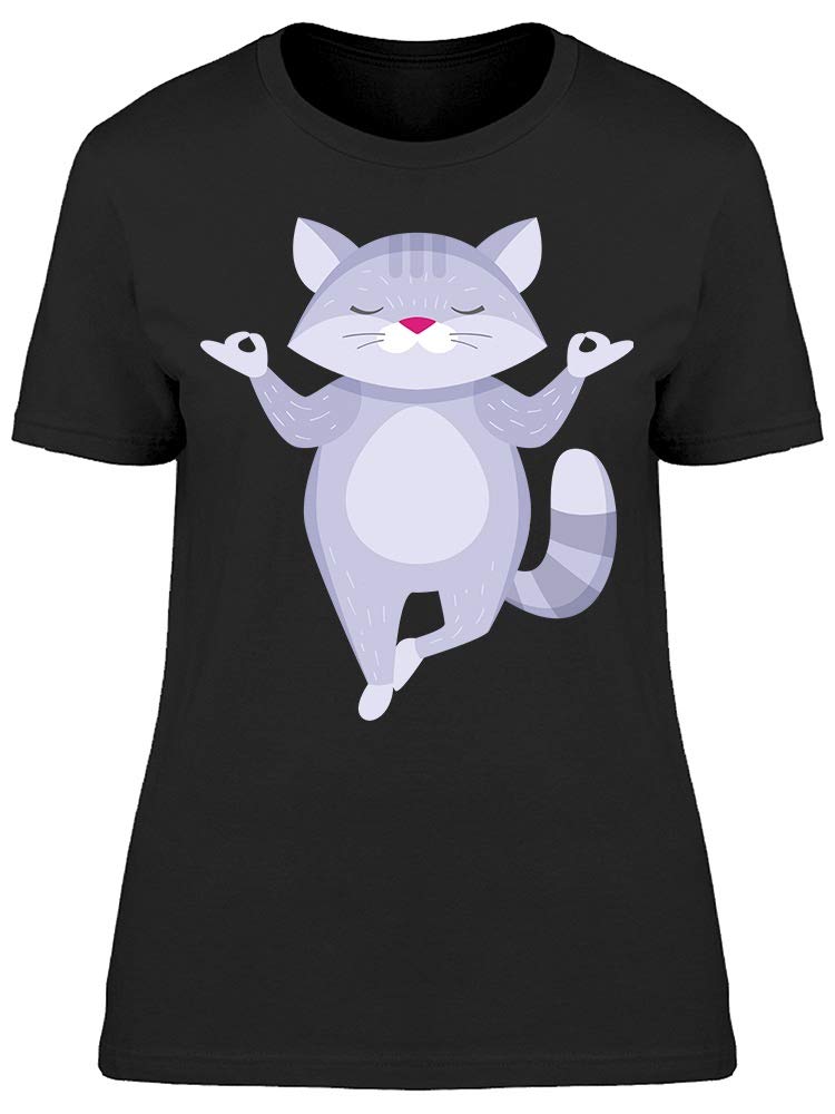Funny Raccoon Standing On One Leg Graphic T-Shirt for Women | Cute Animal Lover Tee | Perfect for Casual Wear, Gifts & Animal Enthusiasts