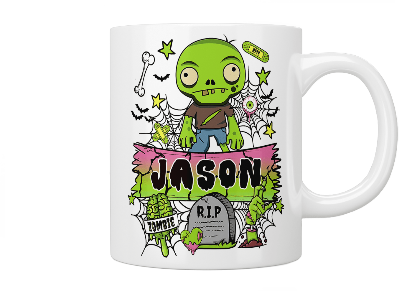 Custom Zombie Coffee Mug - Personalized Halloween Gift for Coffee Lovers - Perfect for Office, Home & Horror Movie Nights
