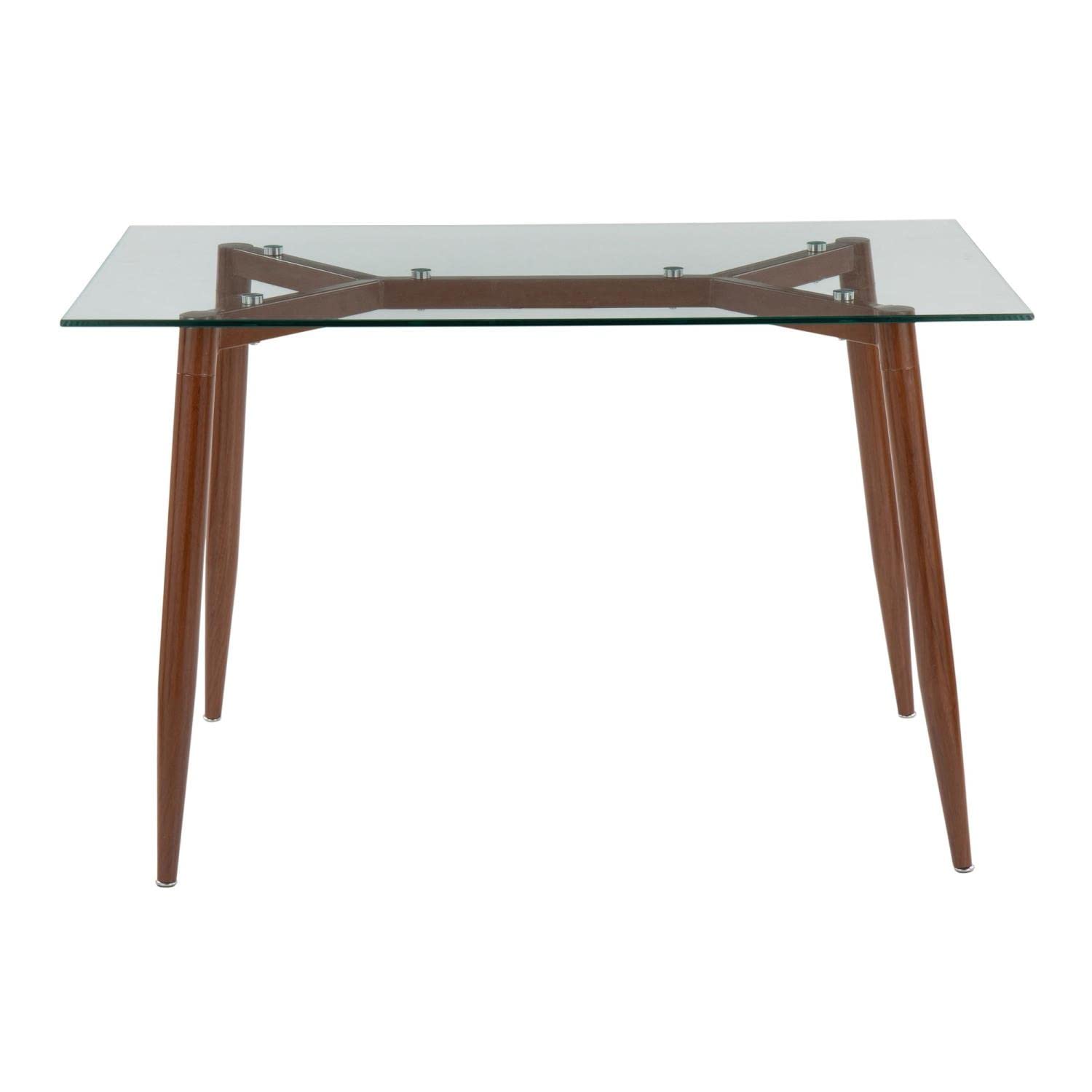 LumiSource Clara Dining Table - 4-Person Rectangle Kitchen Table, Small Space-Saving Dinette Table for Breakfast Nook, Apartment, or Compact Dining Area