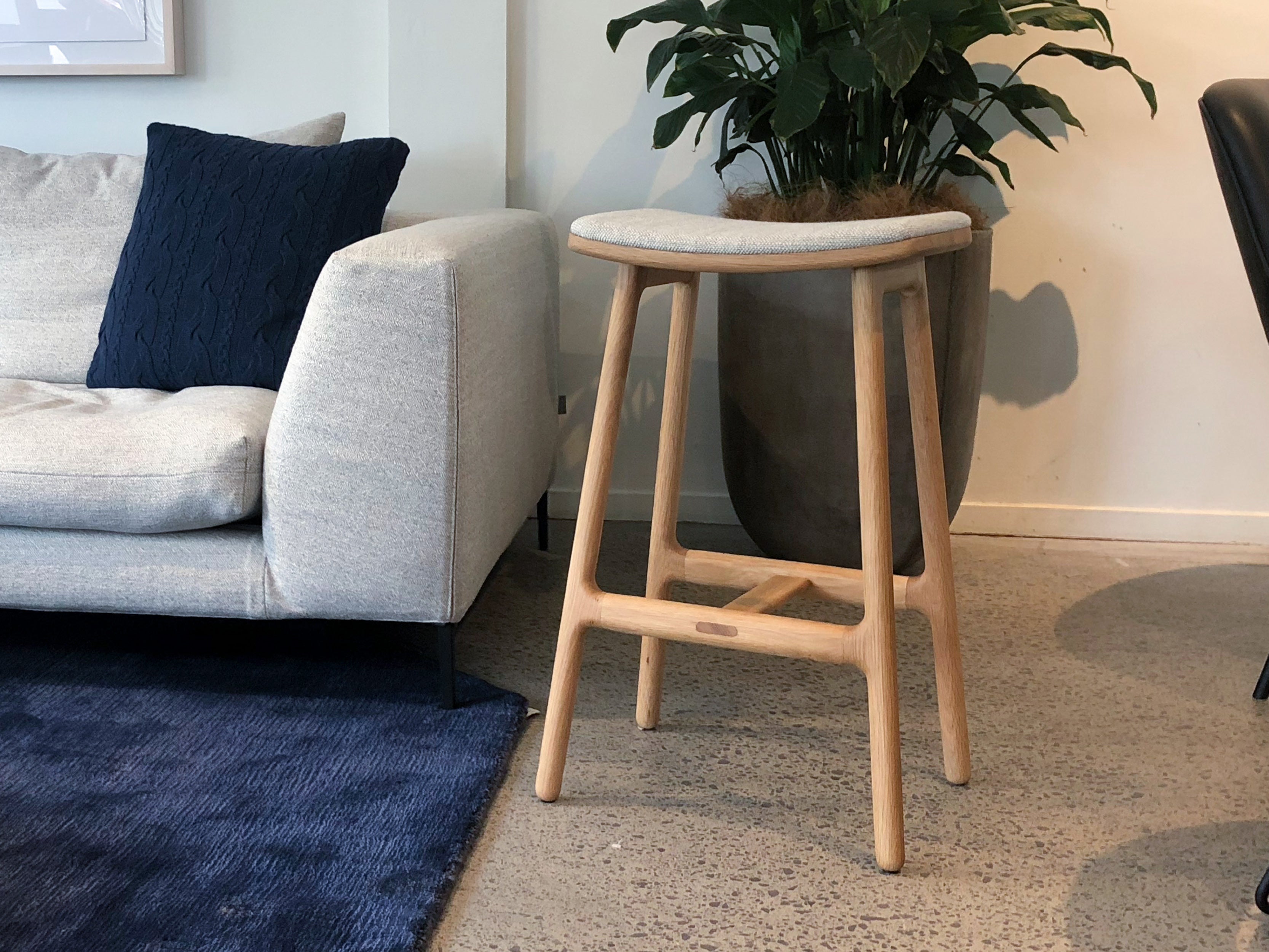 Unique Upholstered Stool - Modern Accent Stool for Living Room, Bedroom & Entryway - Comfortable & Stylish Home Decor Furniture