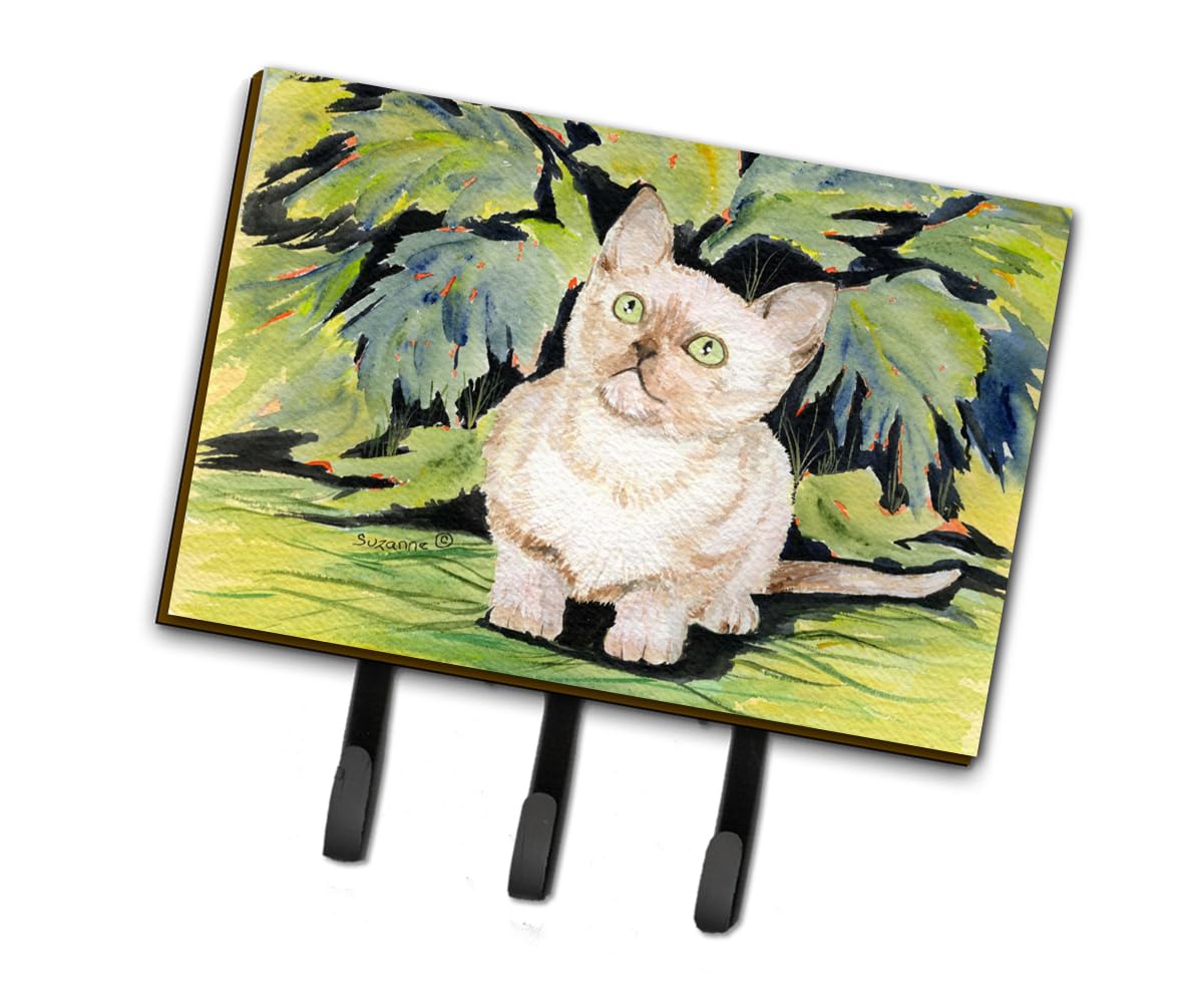 Caroline's Treasures SS8265TH68 Burmese Cat Wall Hook - Key Holder, Coat Rack, Leash Hanger for Keys, Towels, Aprons & Pet Accessories | Perfect for Entryway, Kitchen & Mudroom Organization