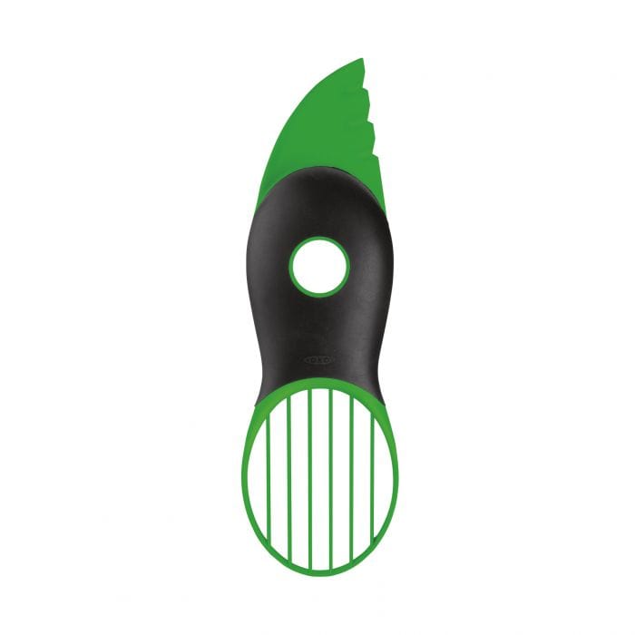 OXO 3-in-1 Avocado Slicer Tool - Stainless Steel Kitchen Gadget for Pitting, Slicing and Dicing - Perfect for Salads, Sandwiches & Guacamole Prep