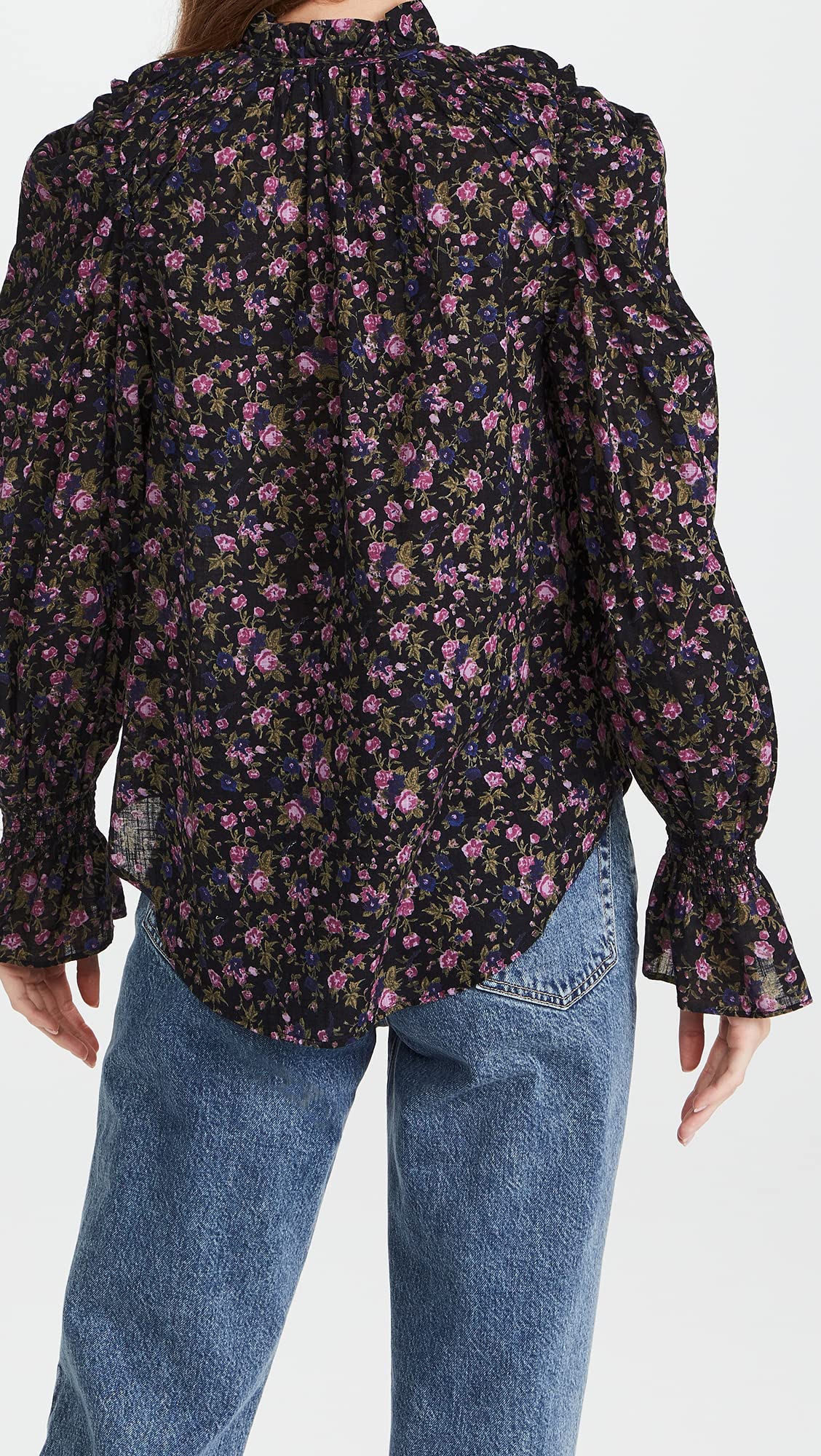 Free People Meant to Be Blouse - Women's Boho Floral Print Long Sleeve Shirt | Perfect for Casual Outings, Date Nights & Music Festivals