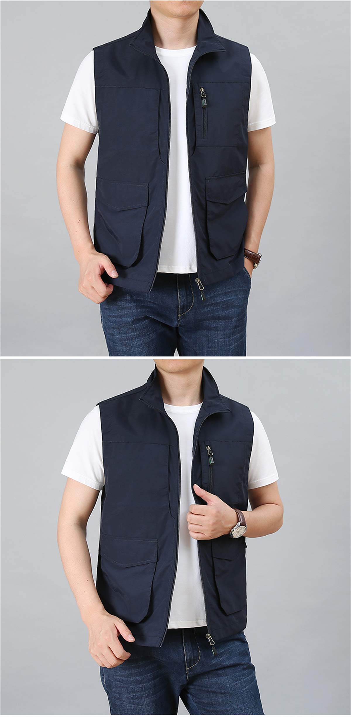 Shanghai Story Men's Quick Dry Outdoor Fishing Vest with Multiple Pockets - Lightweight Summer Work Jacket for Travel, Safari & Adventure | Perfect for Hiking, Camping & Outdoor Activities