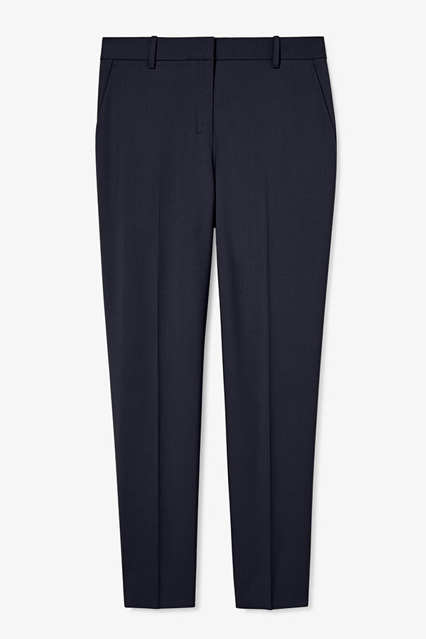 Premium Washable Wool Twill Mejia Pants - Dark Navy | Comfortable & Durable Office Wear & Travel Essentials