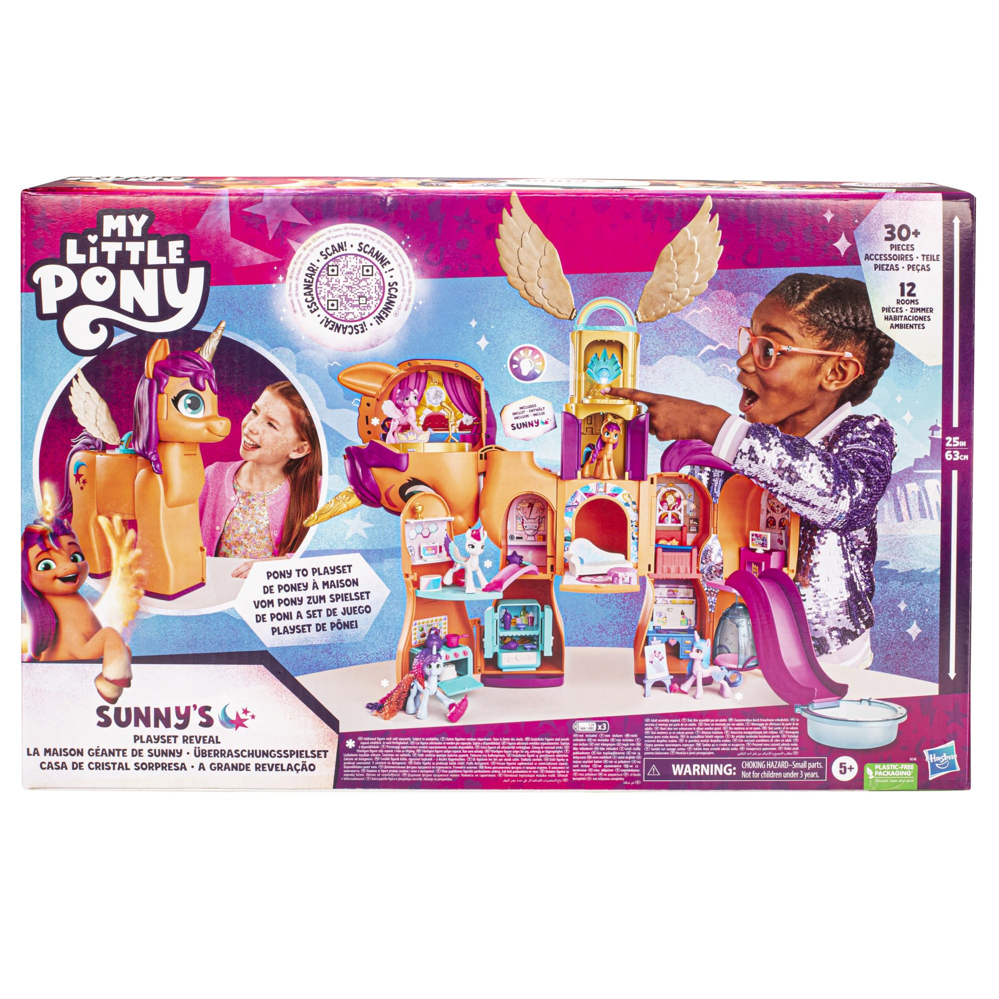 My Little Pony Transforming Doll Playset - 25-Inch Sunny's Interactive Toy with Reveal Feature for Kids Ages 5+ | Perfect for Birthday Gifts & Pretend Play (Amazon Exclusive)