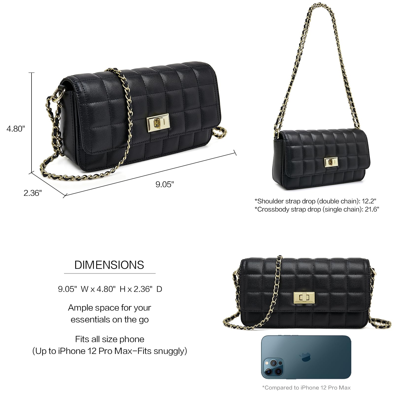 LAORENTOU Vegan Leather Heart Crossbody Bag for Women - Stylish Magnetic Buckle Purse for Daily Use