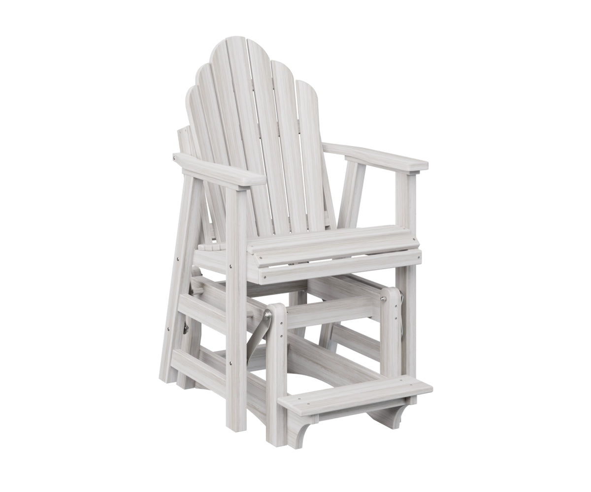 Berlin Gardens Cozi Back Single Counter Glider - Outdoor Patio Swivel Bar Stool for Kitchen Island, Deck & Poolside Relaxation