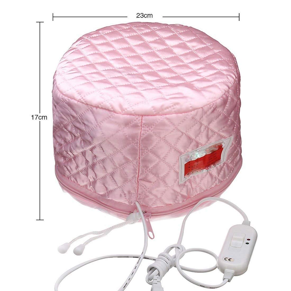 THEODORE Thermal Hair Spa Cap with Beauty Steamer - Nourishing Heating Treatment for Deep Conditioning - Professional Hair Care Steam Cap for Women (Pink) | Perfect for At-Home Salon Treatments & Damaged Hair Recovery