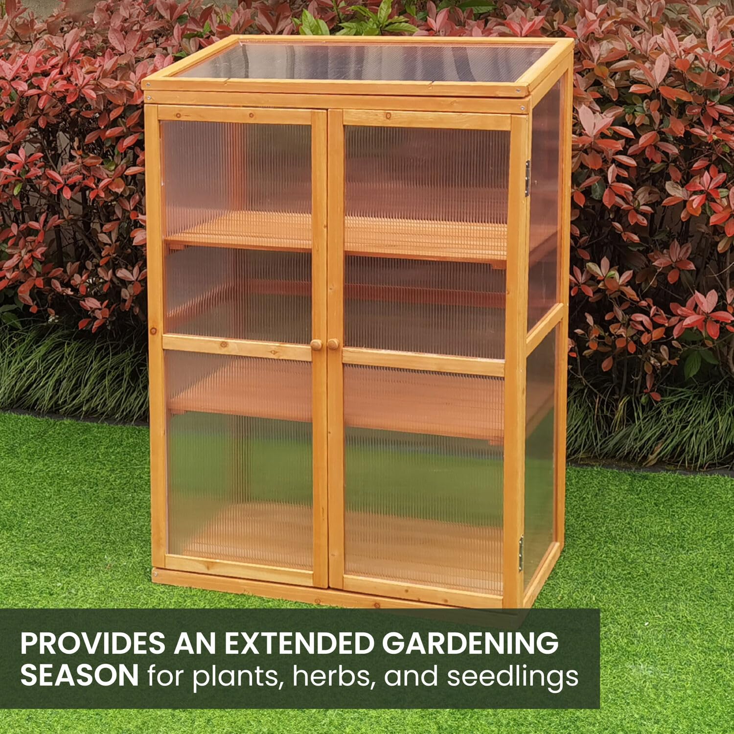 Hanover 3-Tier Portable Greenhouse for Indoor & Outdoor Use - Aluminum Frame Mini Greenhouse with Shelves - Plant Protector for Garden, Balcony & Patio | Ideal for Seedlings, Herbs & Small Plants