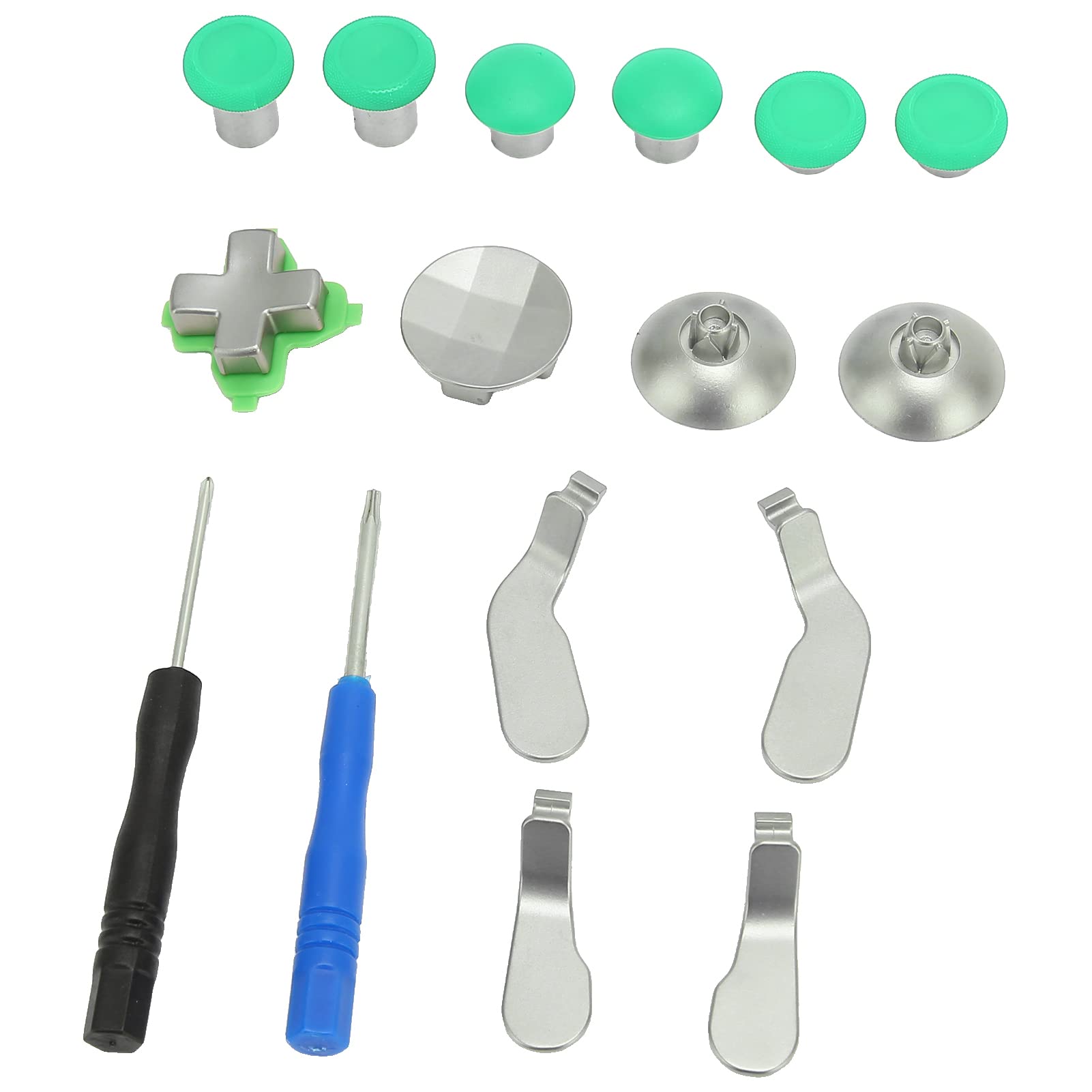 Metal Key Paddle Set for Gaming Controller - Green | Reduce Fatigue for Long Play Sessions