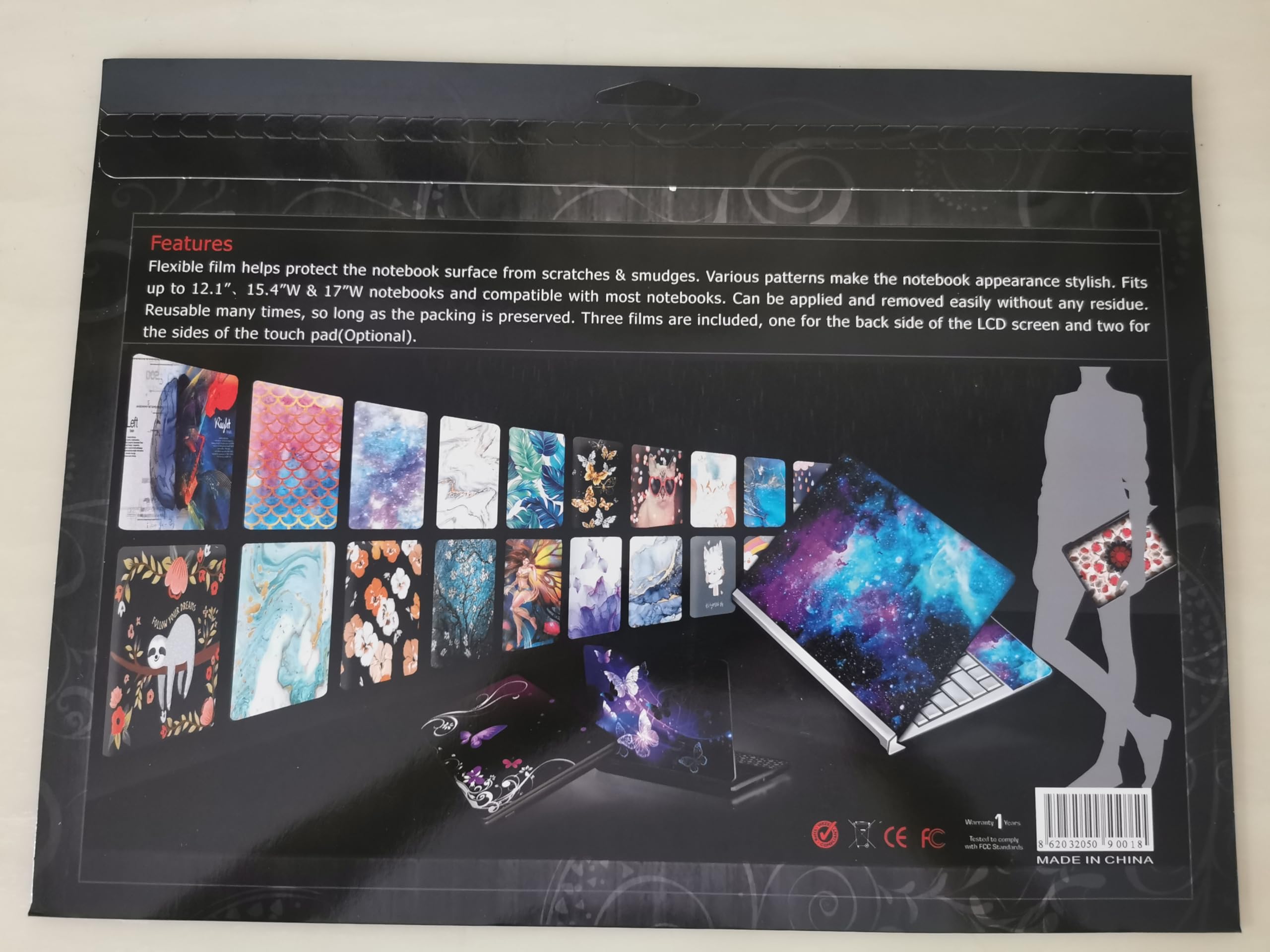 Eyscar Premium Laptop Skin Sticker - 13, 13.3, 14, 15.4 Inch Vinyl Cover Art Decal Protector for Notebook & PC (Marble 06, NEK1215) - Perfect for Home, Office & Travel Use