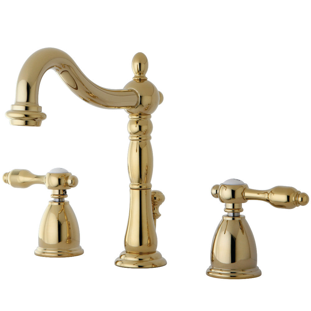 Kingston Brass KB1971TAL Tudor Widespread Bathroom Faucet with Plastic Pop Up
