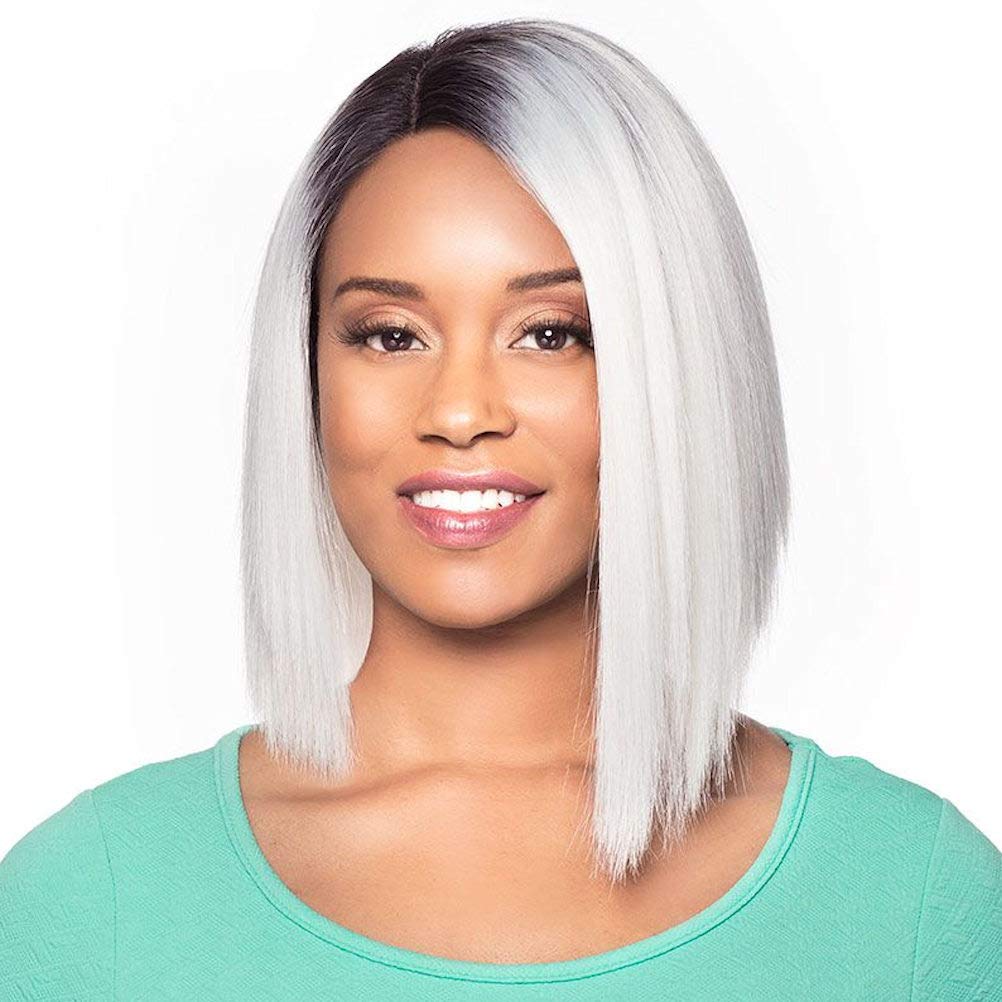 Heat Resistant Fiber Lace Part Wig in Jet Black - Natural Looking Hairpiece for Daily Wear & Cosplay