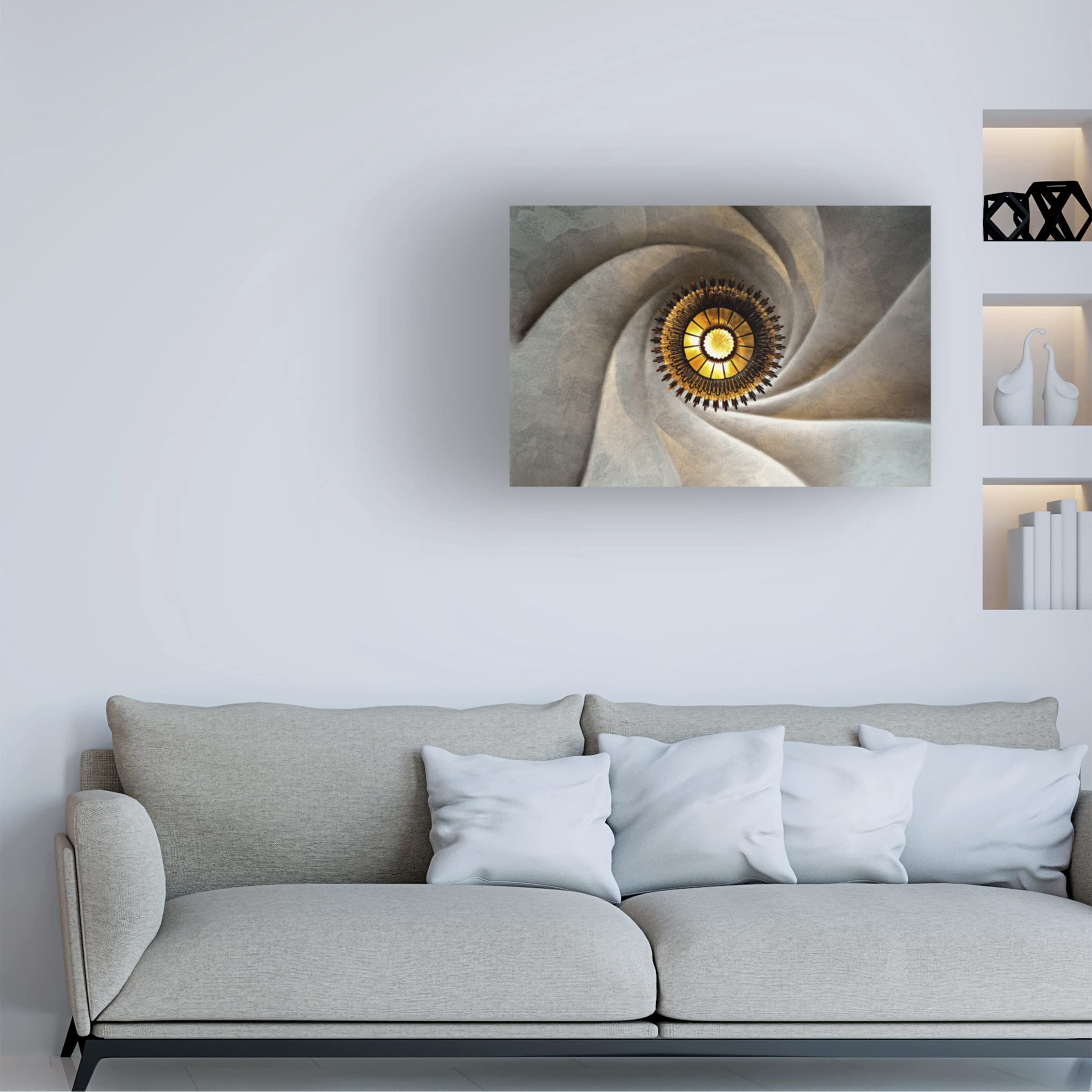 Trademark Fine Art 'Torsional' Abstract Canvas Painting by Hiroaki Koga - Modern Wall Art for Living Room, Bedroom & Office Decor