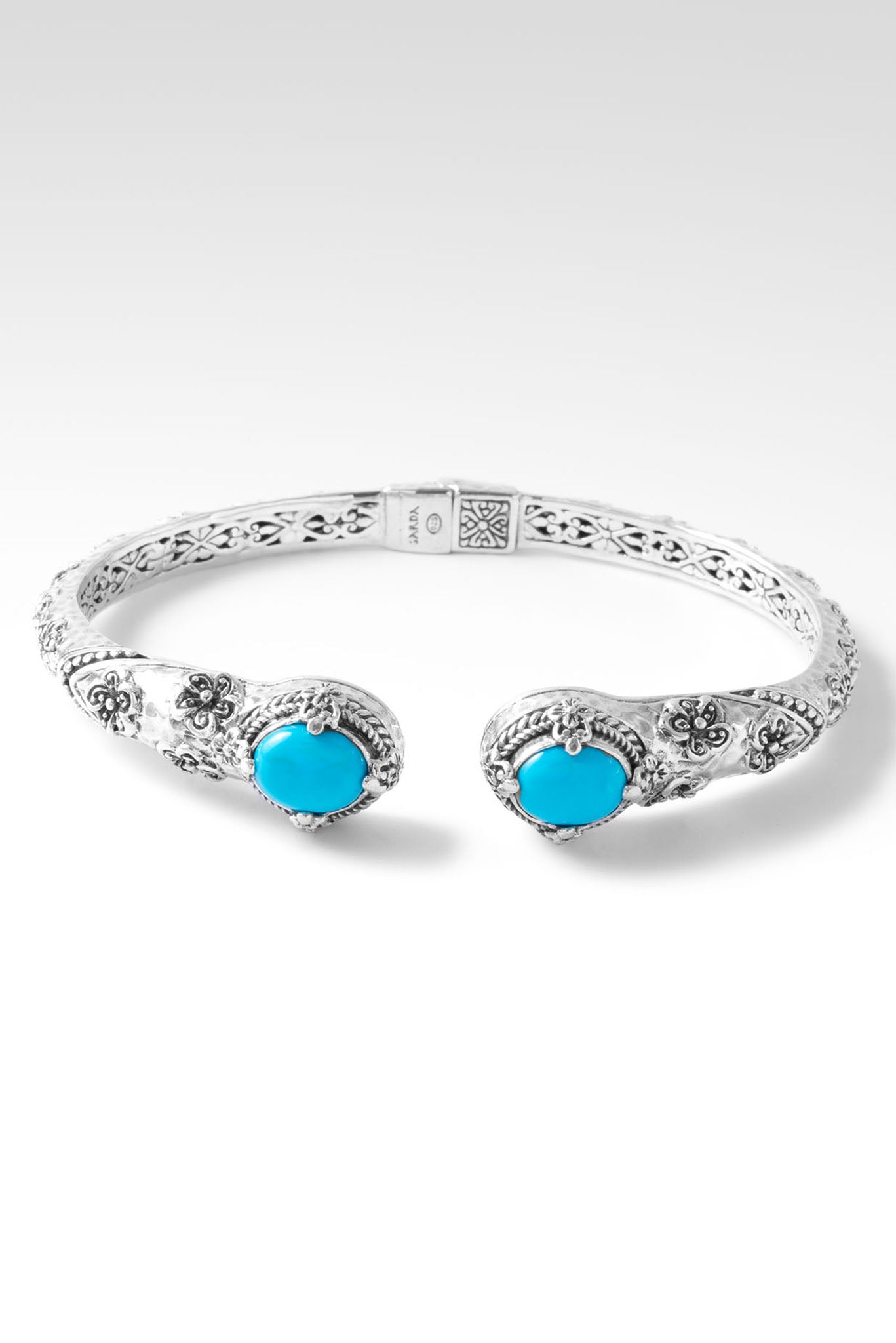 Garden Dreams Tip to Tip Bracelet in Sleeping Beauty Turquoise - Handmade Boho Jewelry for Women, Sterling Silver Beaded Bracelet, Perfect for Yoga, Meditation & Everyday Wear