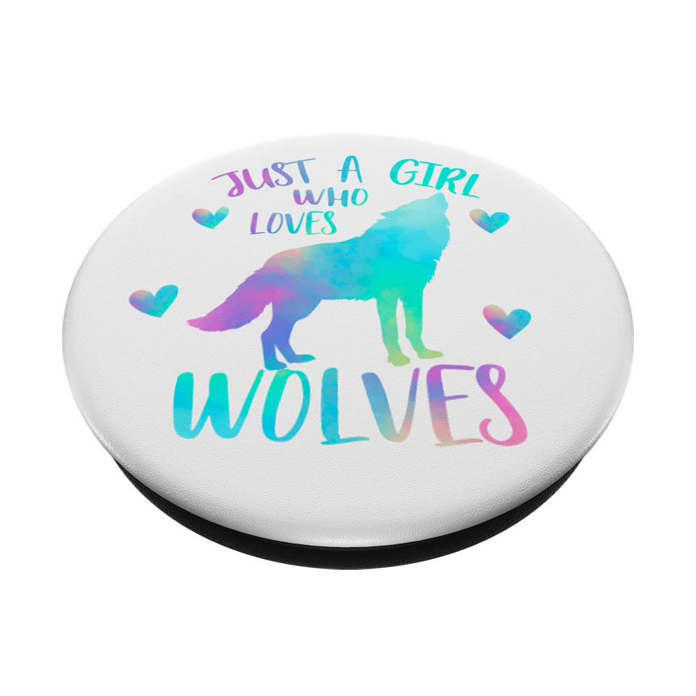 Pastel Watercolor Wolf PopSockets PopGrip - Adhesive Phone Grip & Stand for iPhone, Samsung - Perfect for Fans of Wolves, Nature Lovers & Phone Accessories