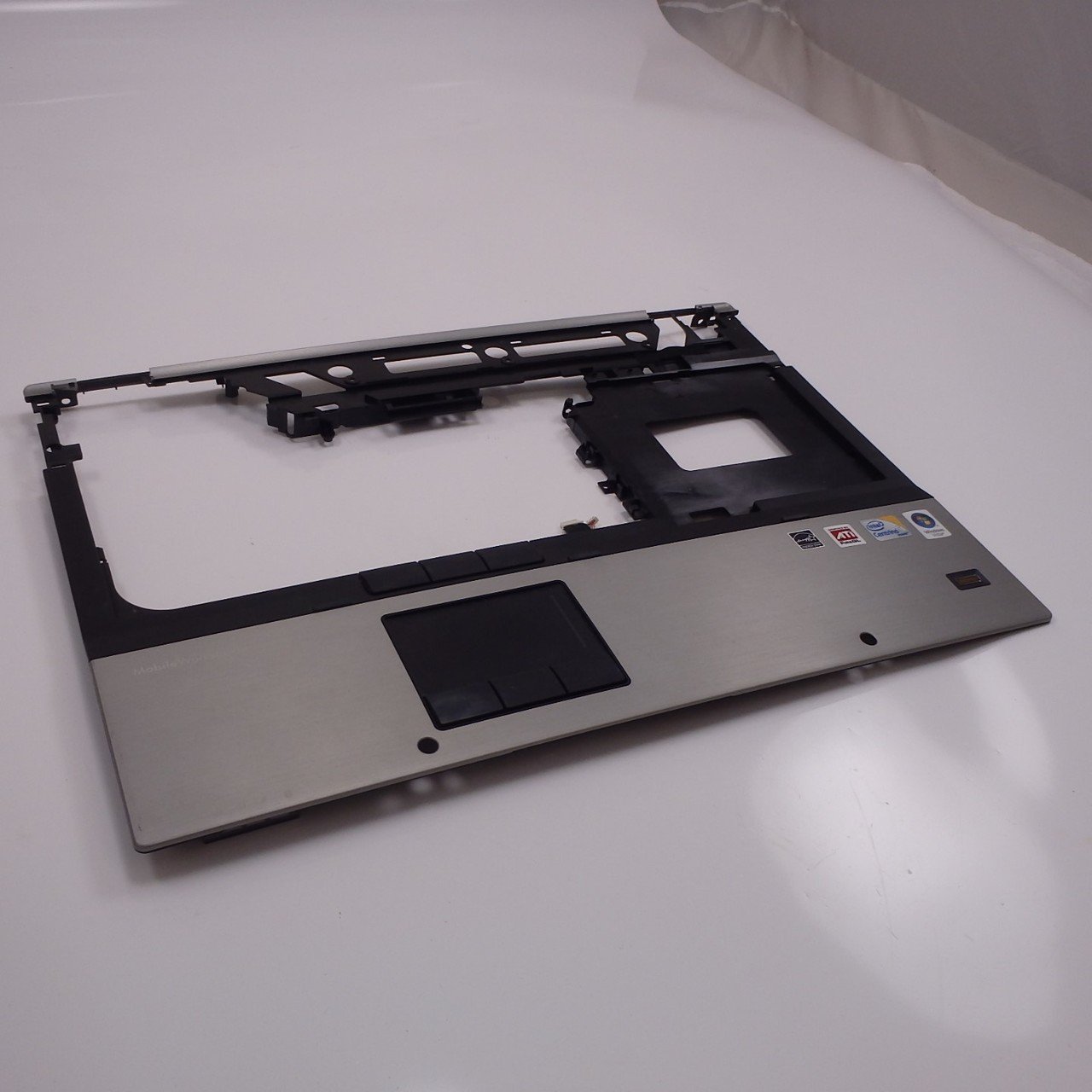 HP 493987-001 Upper CPU Cover with TouchPad, Bracket, Cable & Fingerprint Reader Board - Replacement Top Chassis for HP Laptops - Perfect for Repair & Maintenance
