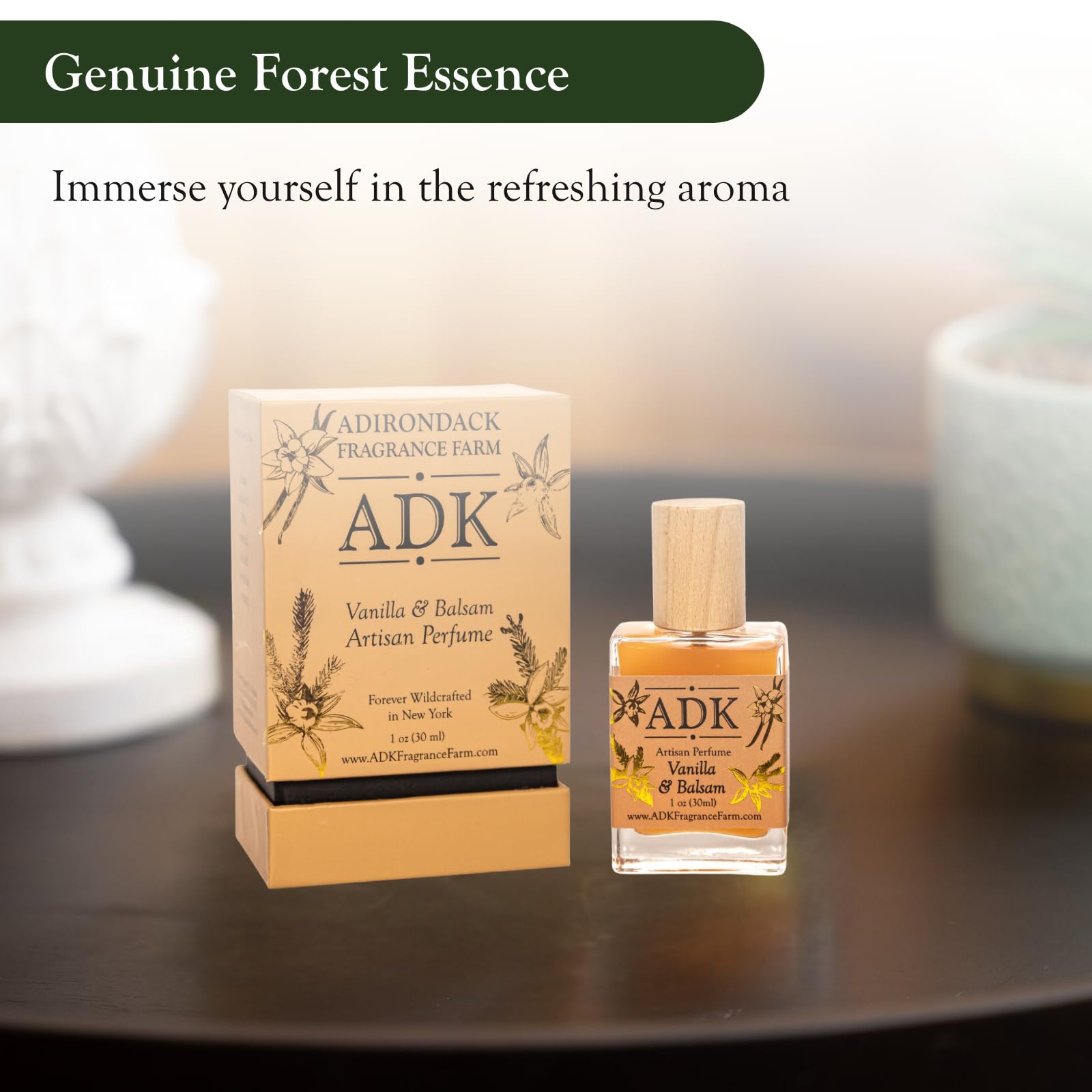 ADK Vanilla Balsam Botanical Perfume Roller .33 oz (10 mL) - Natural Hypoallergenic & Clean Fragrance for Women & Men with Pine, Bergamot, Vanilla, Balsam & Amber Notes | Perfect for Daily Wear, Gifts & Aromatherapy