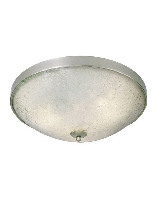 Kalco Lighting 6172 FSN 3-Light Energy Efficient Fluorescent Flush Mount Ceiling Fixture in Satin Nickel - Perfect for Kitchens, Bathrooms & Hallways
