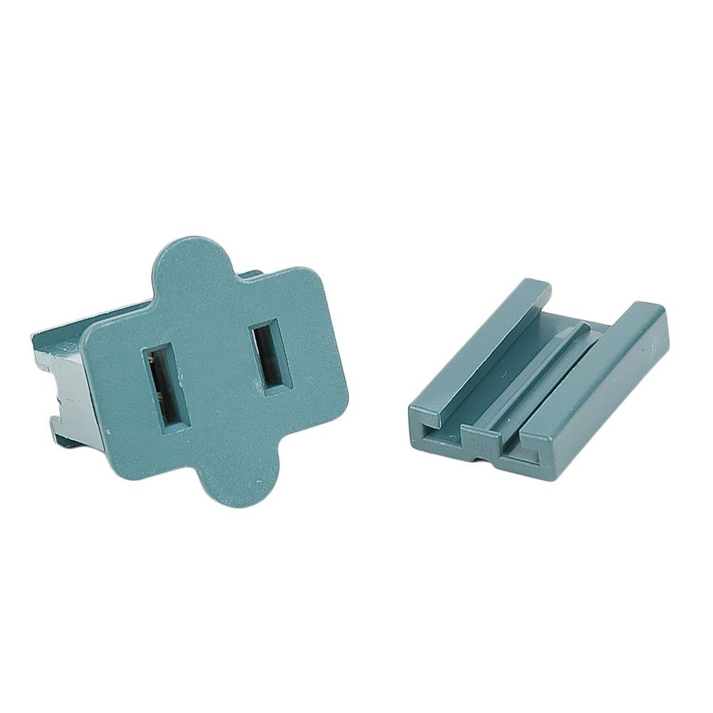 Novelty Lights SPT1 Female Vampire Plugs (25 Pack) - Green Christmas Light Connectors, 8 Amp Indoor/Outdoor Use, Includes Slide-On Back for Easy Installation - Perfect for Holiday Decorations, String Lights, and DIY Lighting Projects