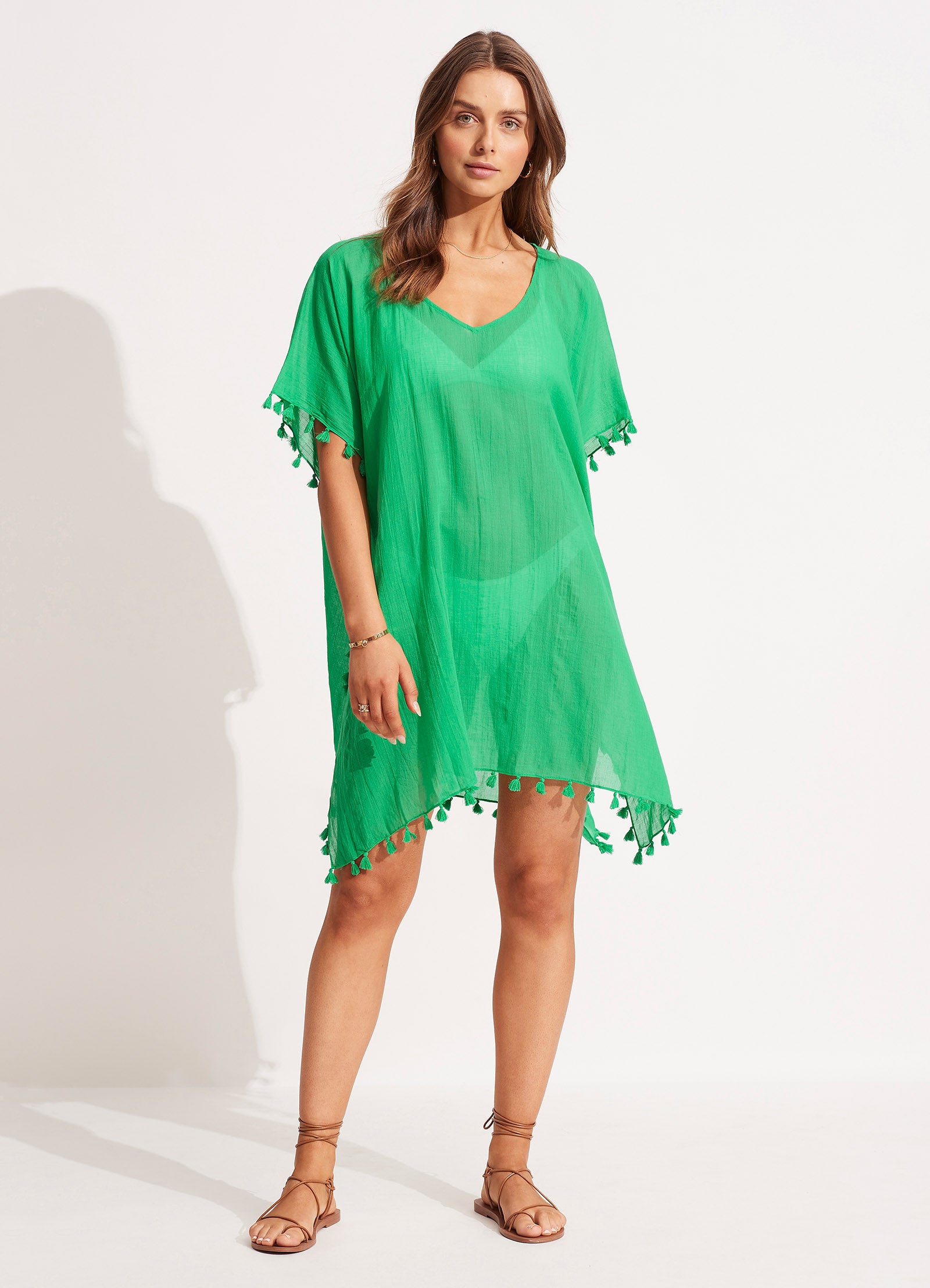 Amnesia Kaftan Dress - Flowy Green Boho Maxi Dress for Women | Perfect for Beach Vacation, Summer Outfits & Boho Chic Style
