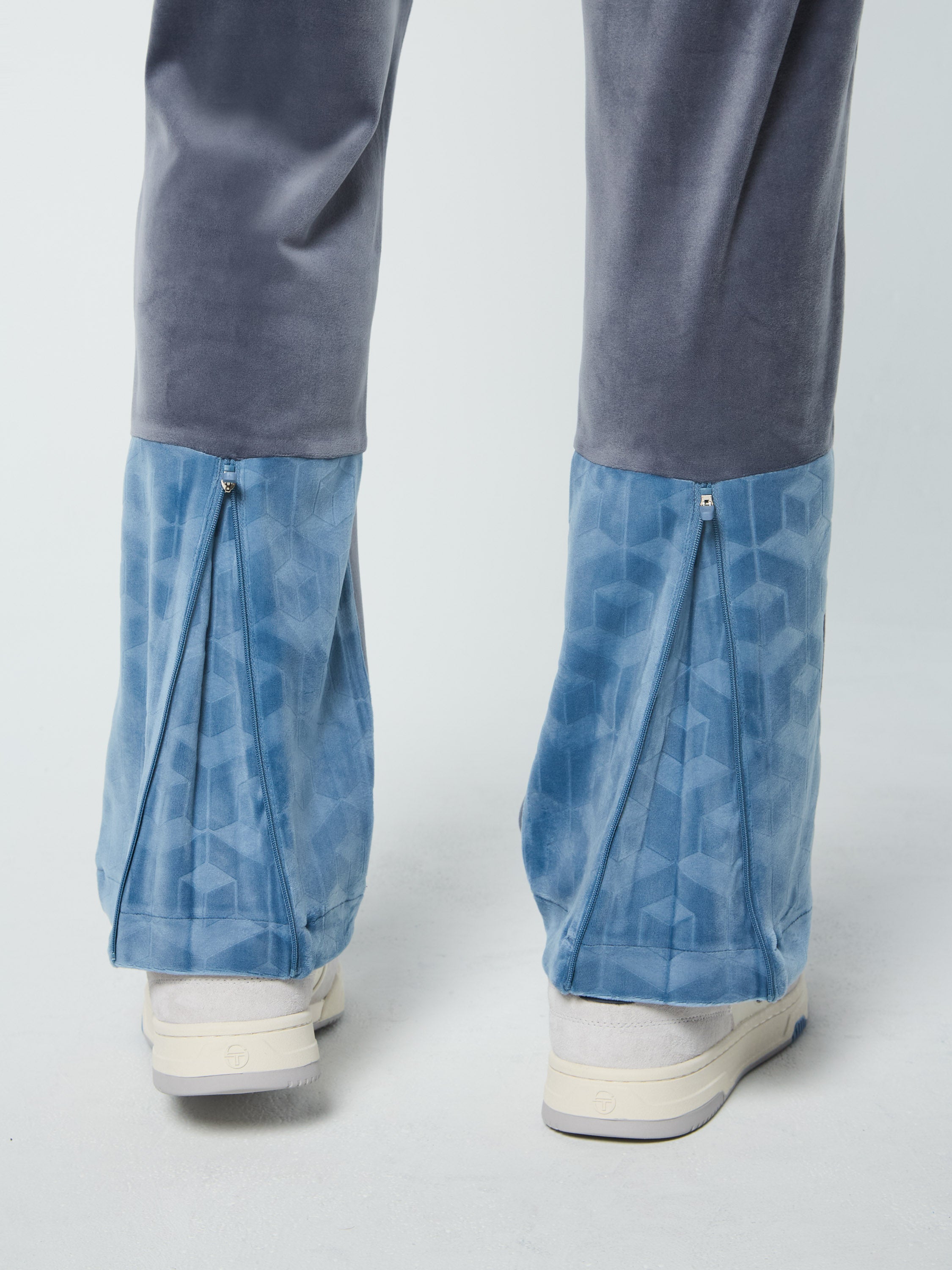 Foggia Velour Debossed Joggers - Soft Comfortable Lounge Pants for Men & Women | Perfect for Home, Gym, and Casual Wear (Grisaille Color)