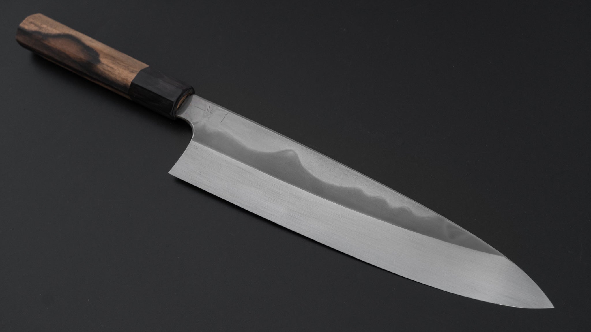 Hitohira Togashi White #1 Fuji Kasumi Mizu Honyaki Gyuto 240mm Japanese Chef Knife with Kurokaki Persimmon Handle (#110/ Saya) - Perfect for Sushi, Sashimi & Precision Meat Cutting