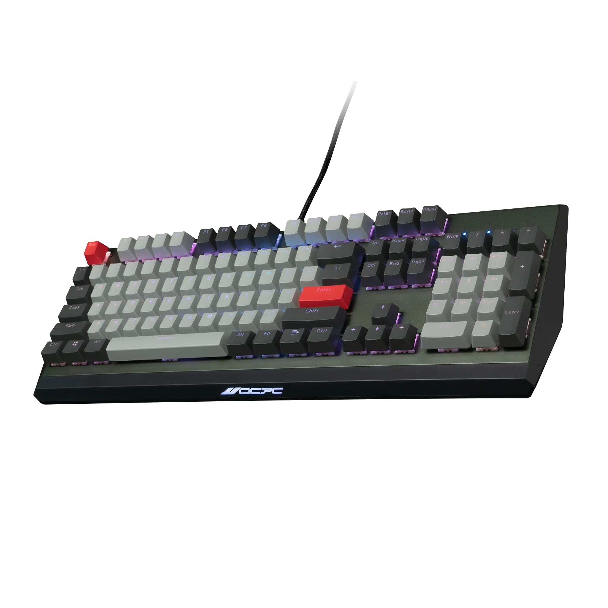 VisionTek OCPC KR1 Wired Mechanical Gaming Keyboard with Per-Key RGB Lighting & Gateron Red Linear Switches - Premium Gaming Keyboard for PC, Mac, PS5, Xbox - Perfect for FPS, MOBA & Esports Gaming